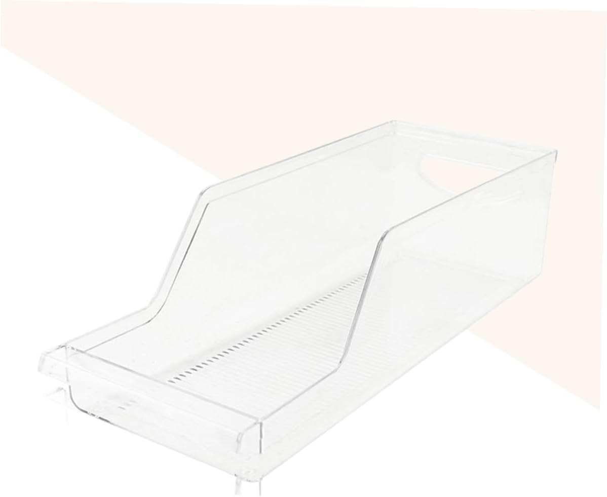 ULTECHNOVO Clear Stackable Beverage Storage Rack for Refrigerator Fridge Holder Food Grade PP Container Organizer for Kitchen Pantry Drinks Eggs and Vegetables Storage image number 3