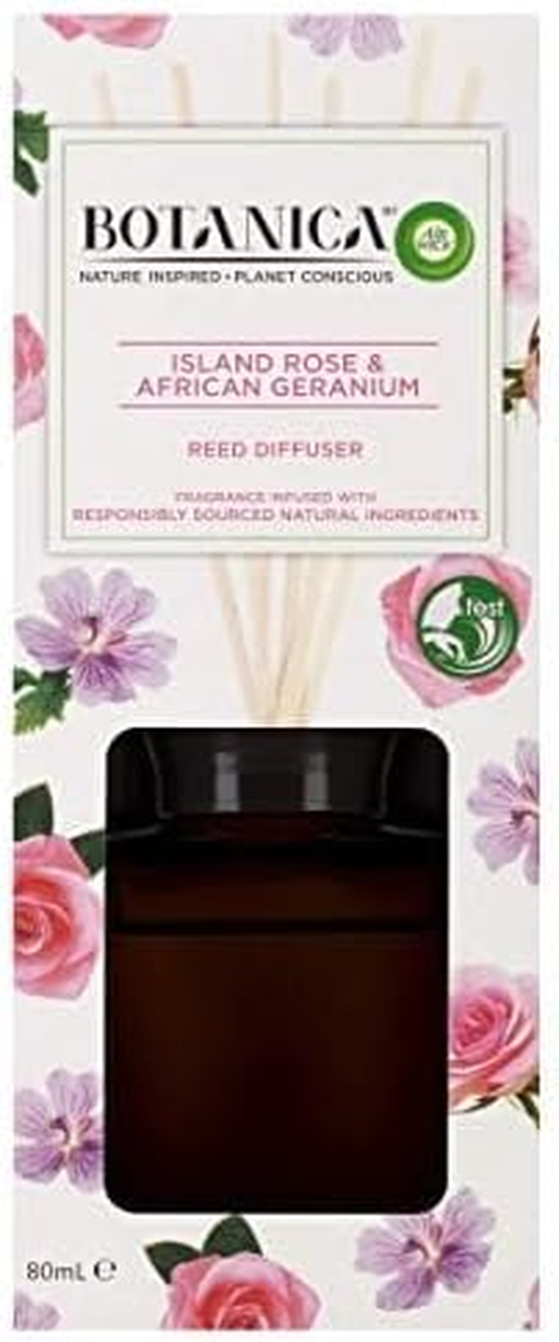 Botanica Reed Diffuser, Island Rose and African Geranium, 80Ml image number 6