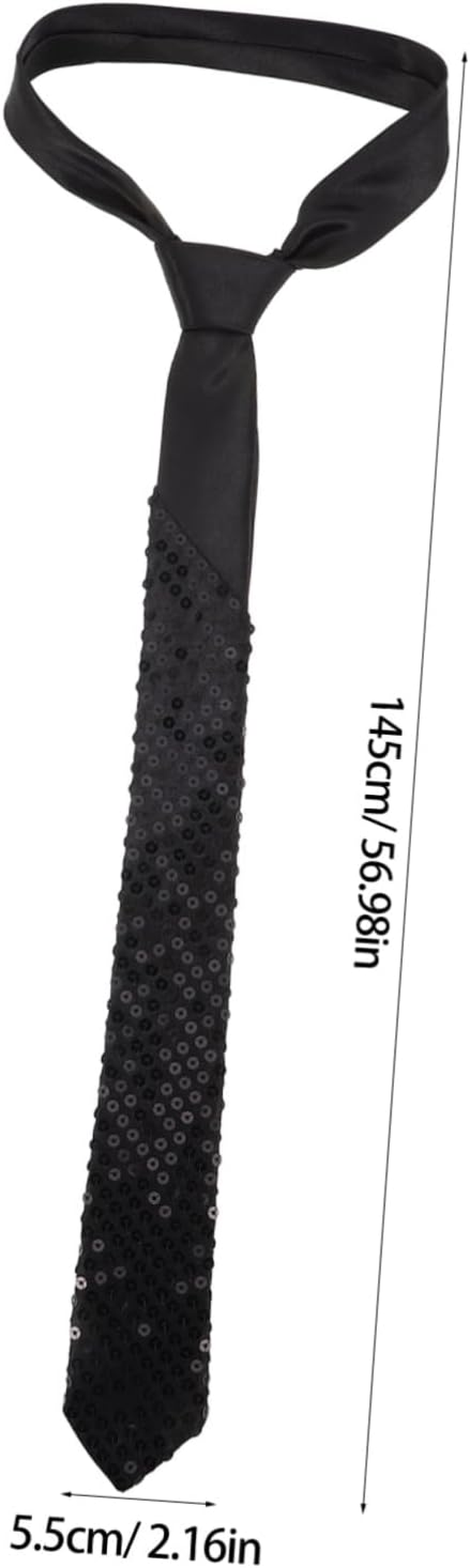 VALICLUD Men Neck Tie Sparkly Sequin for Wedding Party Business Unisex Fashion Accessory image number 4