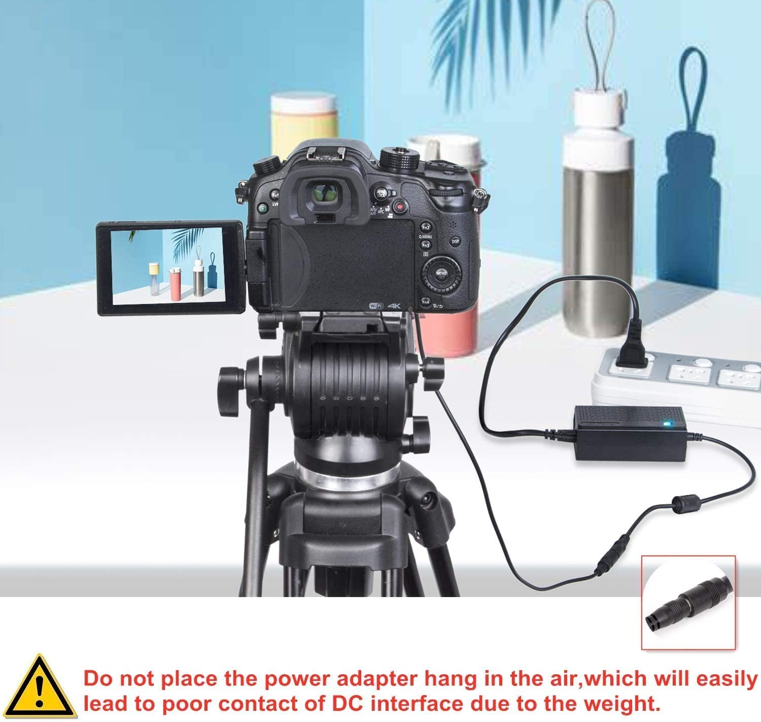 Kimaru DMW-DCC8 DC Coupler DMW-AC10 DMW-AC8 AC Power Adapter DMW-BLC12 Dummy Battery Kit for Panasonic Lumix DMC-GH2 G5 G6 G7 G80 G81 G85 G5X GX8 FZ300 FZ1000 FZ2500 DC-G90 G95 G99 Cameras. image number 4