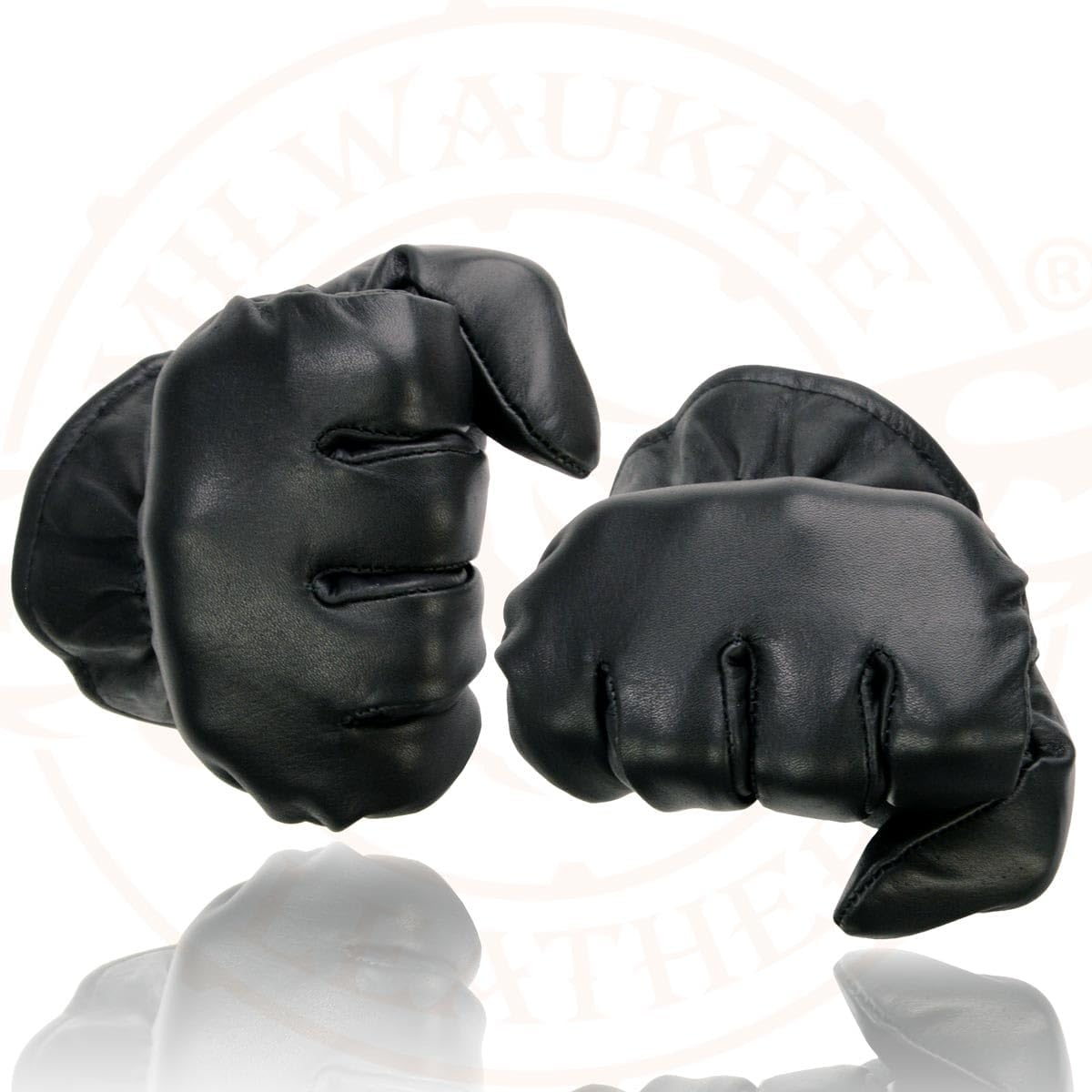 Milwaukee Leather SH734 Men'S Black Thermal Lined Leather Motorcycle Hand Gloves W/Sinch Wrist Closure - Large image number 4