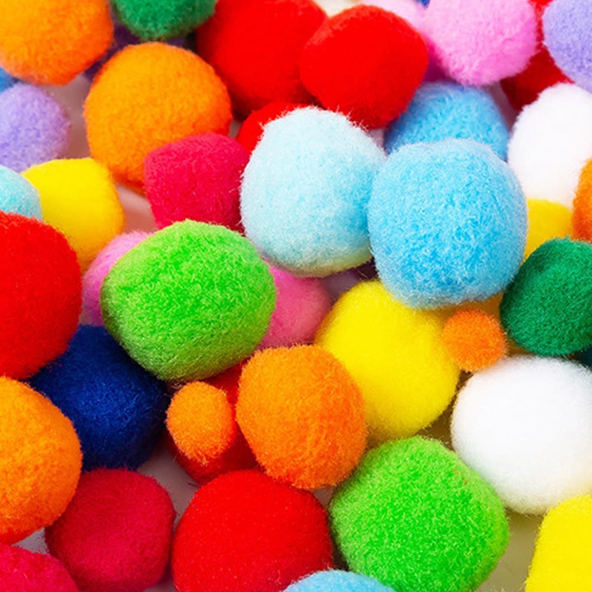 Laroal Cat Pom Pom Balls 2 Cm Flash Ball Small Pom Poms for Cats Kittens Interactive Pack of 100 image number 2