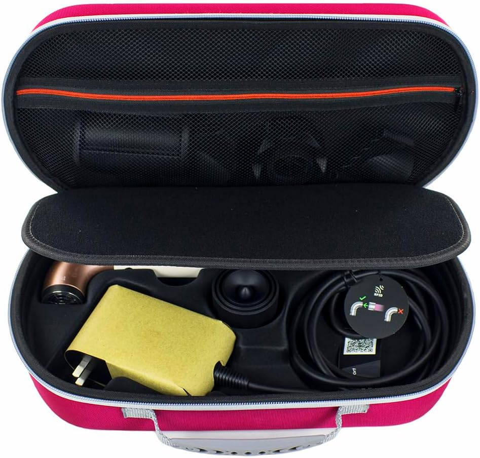 YIIWAY Hard Case Compatible with Dyson Supersonic R Hairdryer HD17, Protective Case Carry Bag, Bag Only - Pink YC86005 image number 4