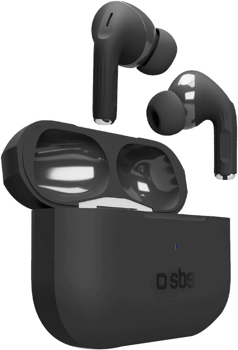 SBS Air Kab Max TWS In-Ear Headphones True Wireless Stereo Case with Wireless Charging Hall Switch Dual Leader Autonomy 5H Touch Control for Smartphone Tablet Laptop Black image number 3