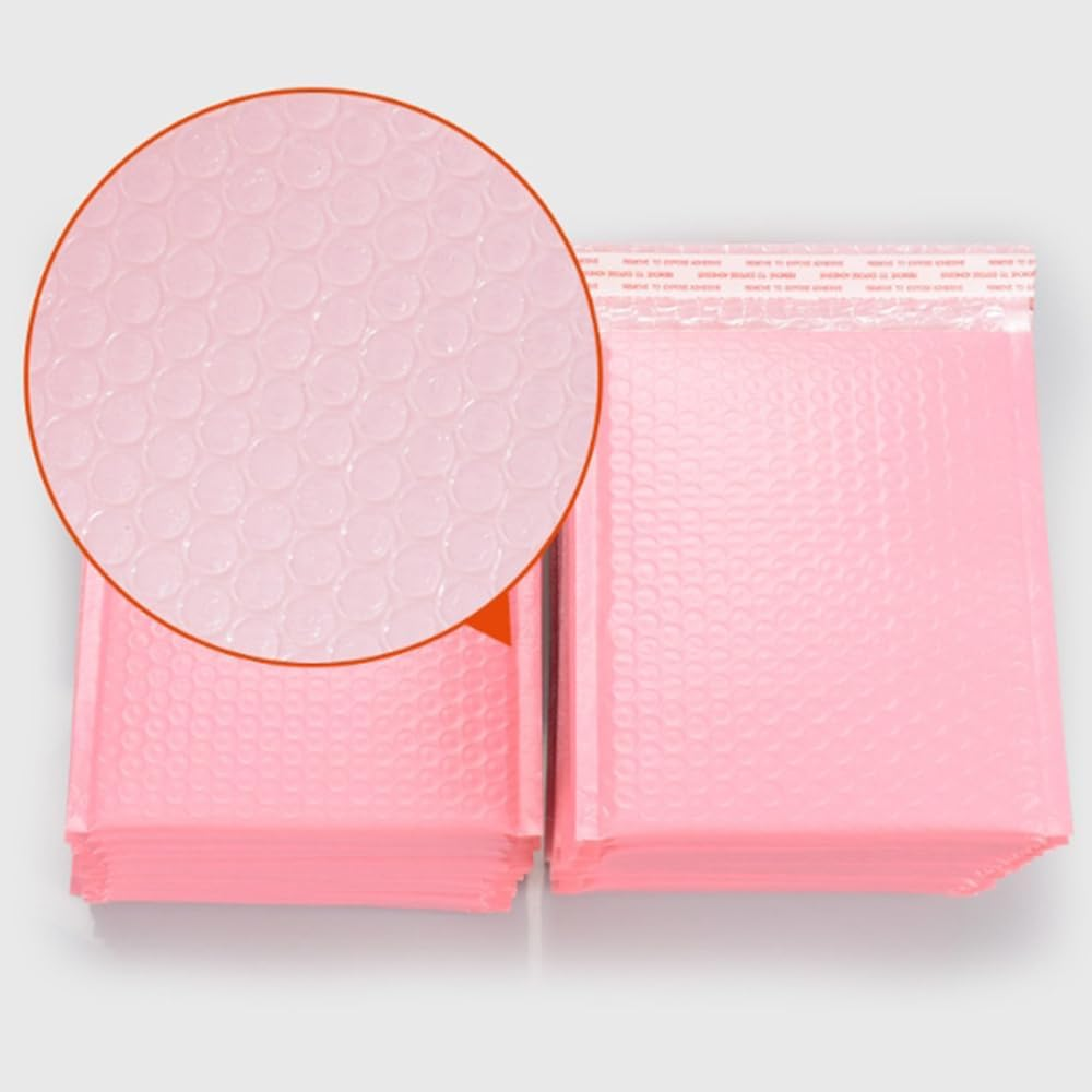 25 Pack Bubble Mailers Pink Lightweight and Secure Shipping Envelopes for Protection Convenient Self-Seal Closure Poly Bubble Mailers Padded Envelopes Bubble Lined Poly Mailer Self Seal for Packaging image number 2