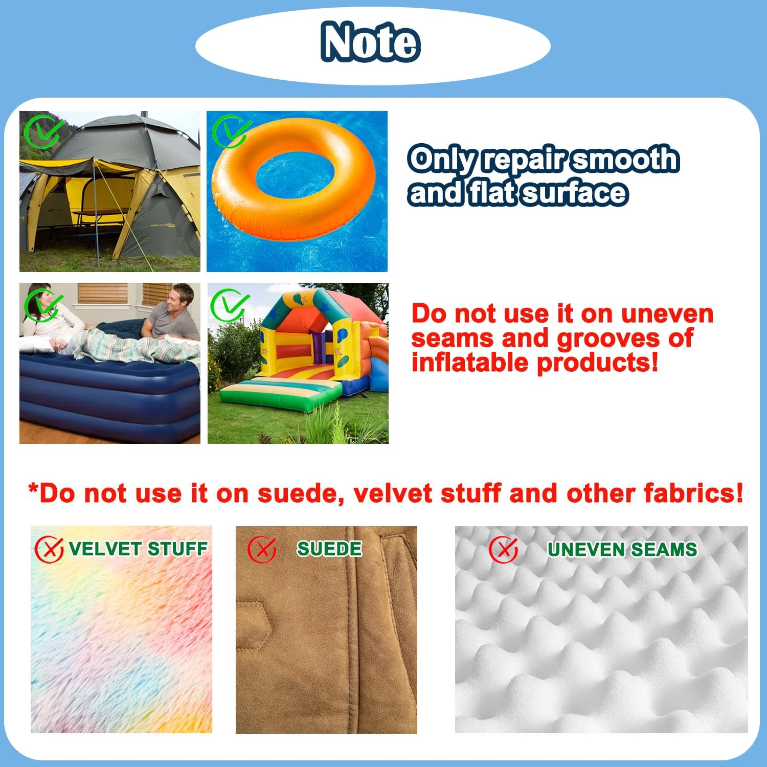 KAIHENG 4Inx7Ft Inflatable Patch Repair Kit, Waterproof TPU Air Mattress Patch Kit, Pool Repair Patch, Repair Tape for Pool Swimming Ring Pool Floats Bounce House Air Bed Tent Inflatable Toys