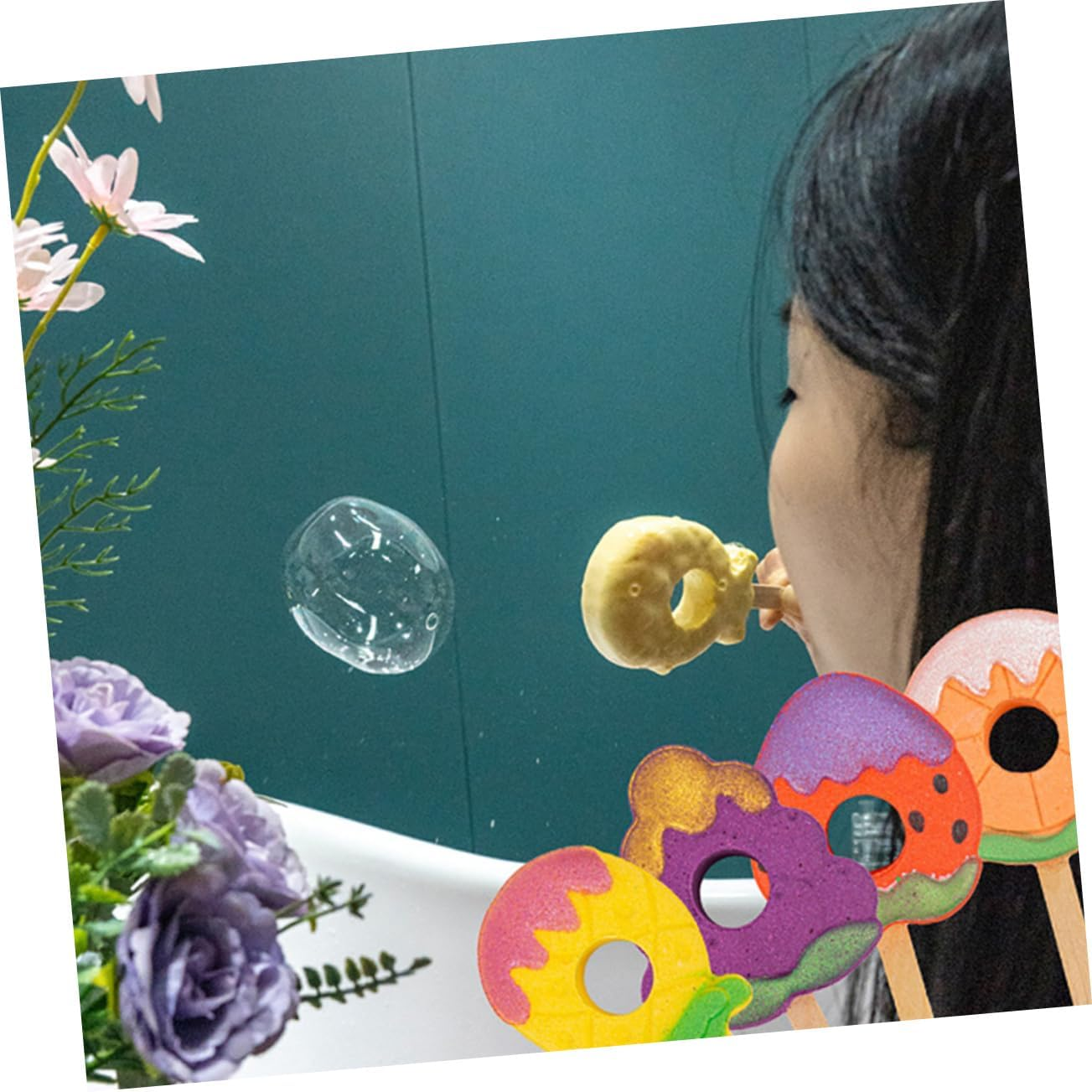 Ipetboom 4Pcs Ball Bathing Bomb Rich Foaming Aroma Bath Salt Bomb for Boys and Girls image number 2