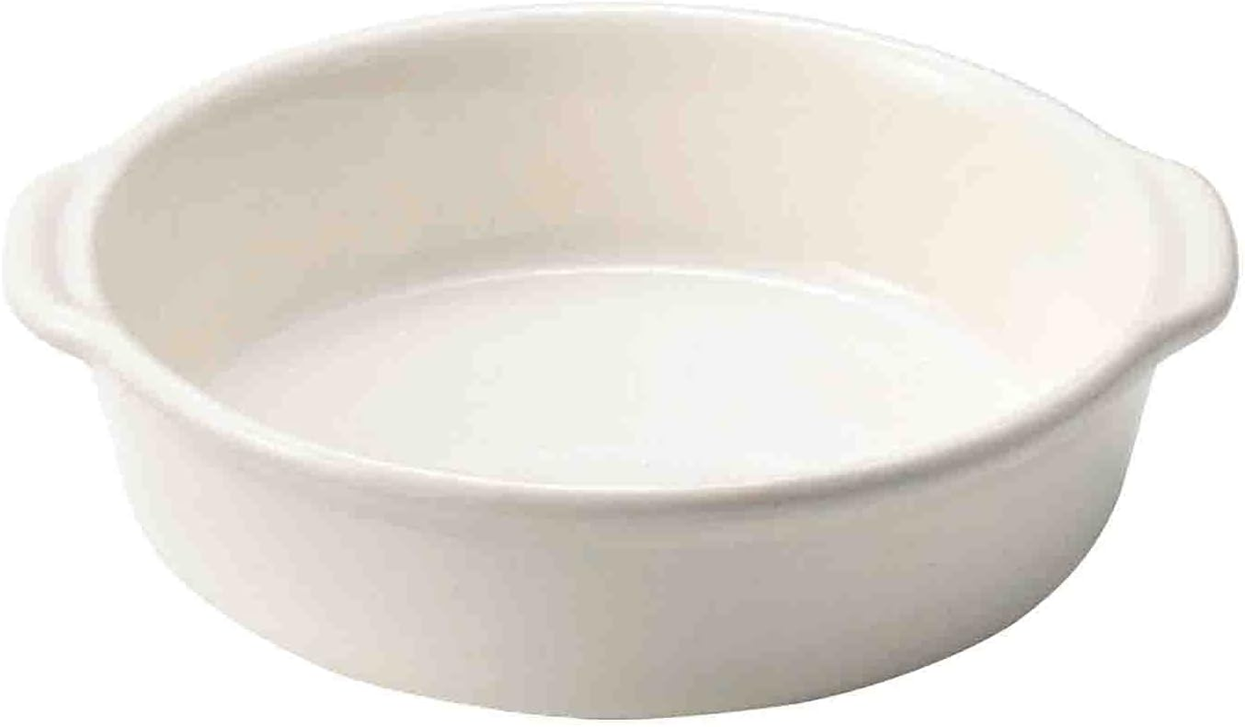 Santo Banko Ware Gratin Dish, for One Person Small, Cocotte, Diameter Approx. 5.9 Inches (15 Cm), Heat Resistant, Ceramic, Oven Safe, Microwave Safe, Dishwasher Safe, Brown, Made in Japan