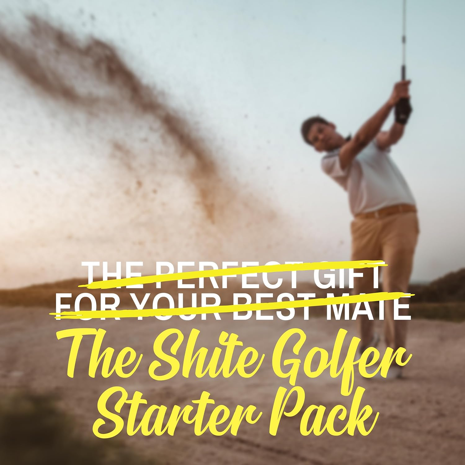 Shanker Golf Balls Gift Set - Shite Golfer Starter Pack - Sleeve of 3 Balls, Ball Marker & Wooden Tees Set - Perfect Funny Gift for Golfers - Funny Rude Horrible Golf Balls Set - Novelty Golf Gift image number 1