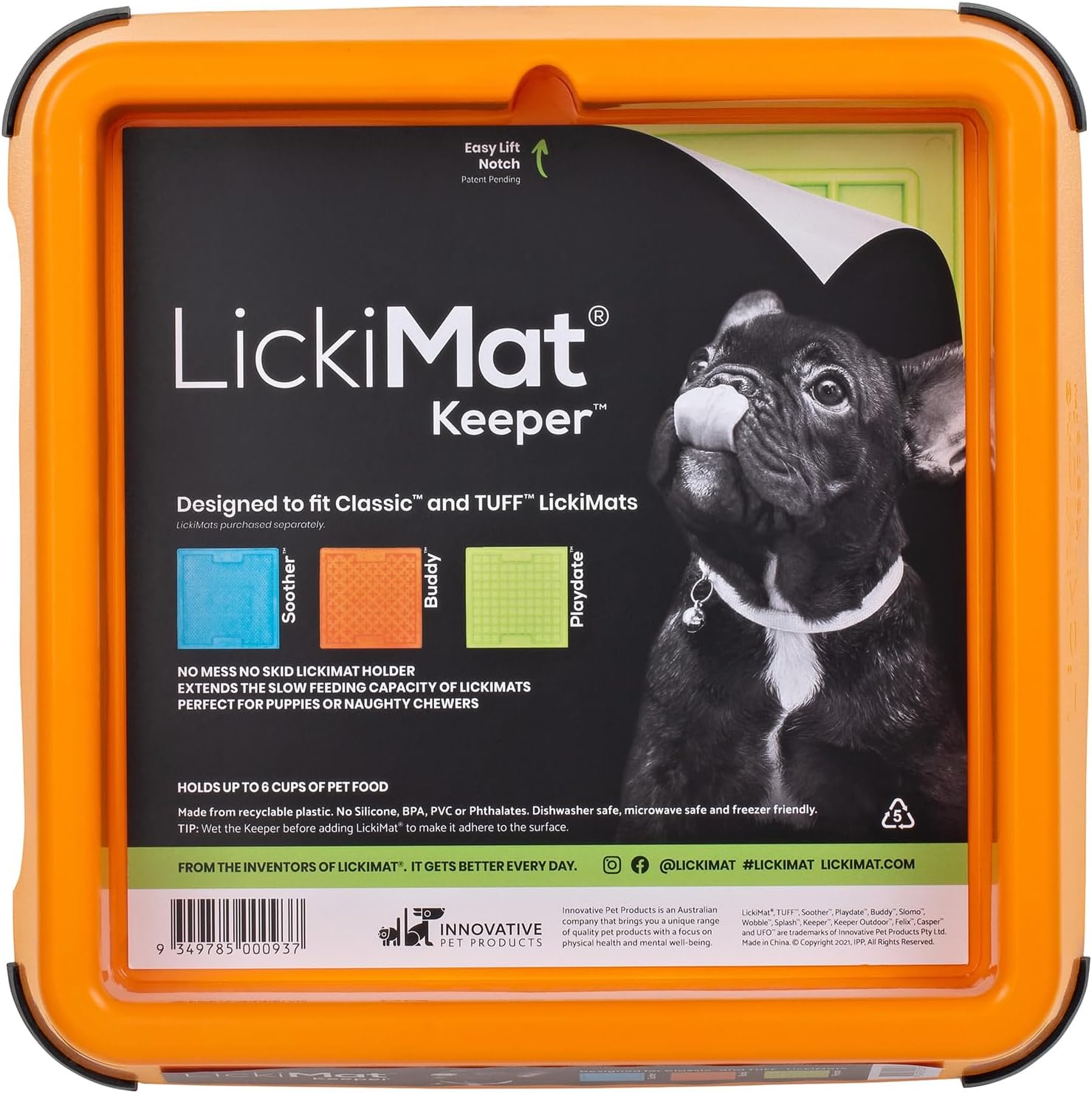 Lickimat Keeper - Elevate Your Lickimat Experience, Transform It into a Full Feeder for Dogs - Enhances Mental Stimulation and Slows Feeding for Optimal Canine Enrichment.