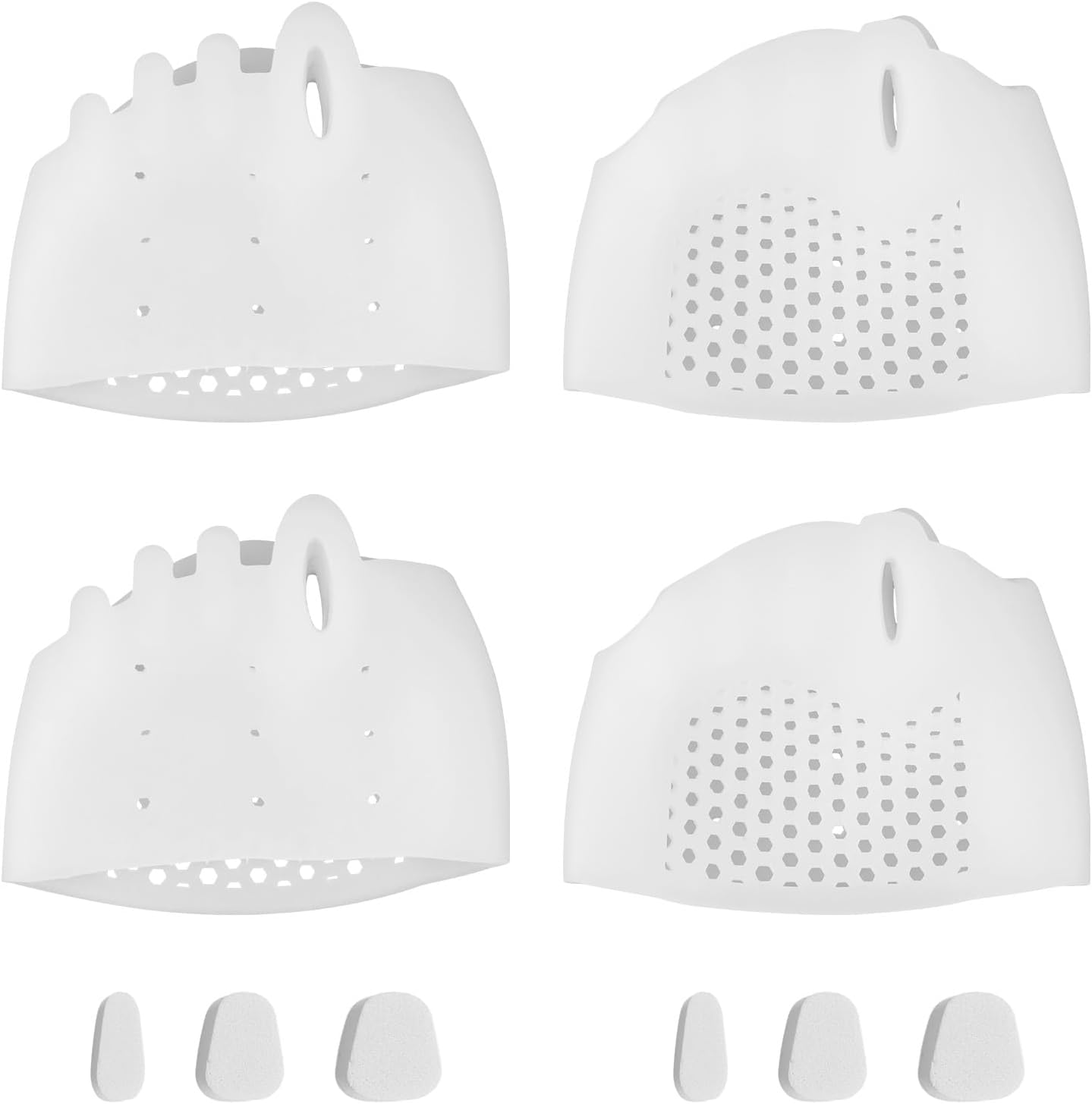 2 Pairs Silicone Toe Separators, Clear Toe Spacers Soft & Breathable Toes Straightener Corrector for Women Men Overlapping & Curled Toes image number 3