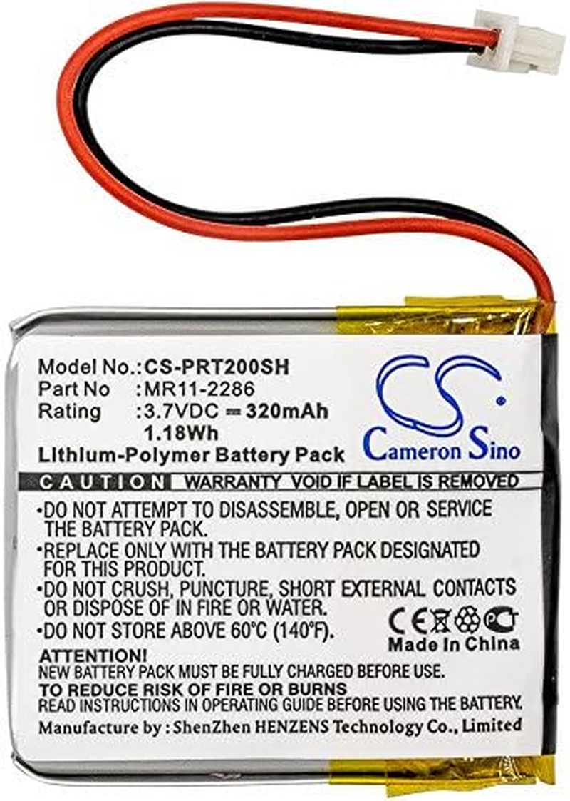 NDUSSF Battery Replacement for Casio PRT-2GP, Part No: MR11-2286 3.7V image number 1