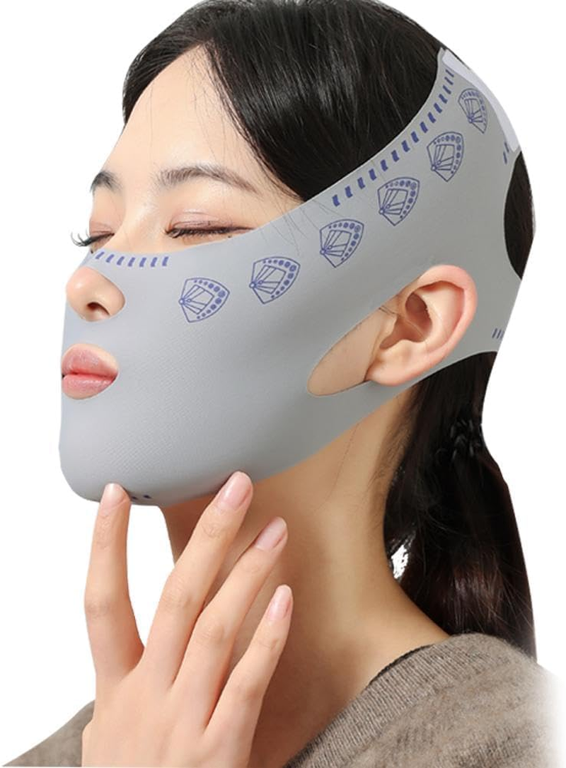 Reusable V Face Bandage Shaper Women Slimming Bandage Double up Chin Face Lift Belt Sleeping Reduce Thining