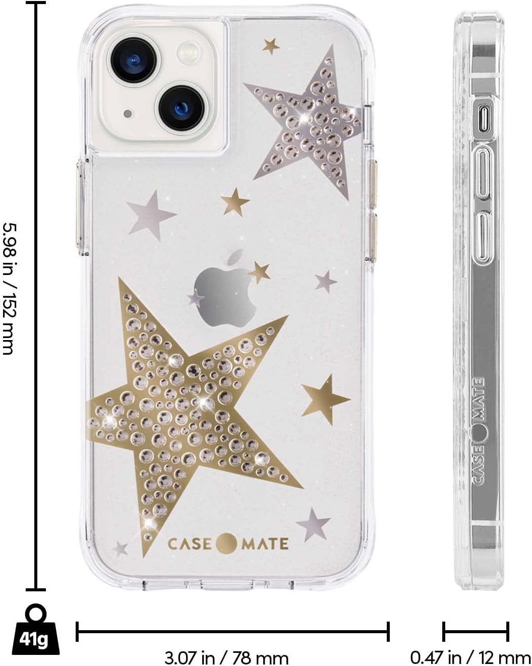 Case-Mate Sheer Superstar Case Antimicrobial - for Iphone 13 (6.1") - Clear image number 3