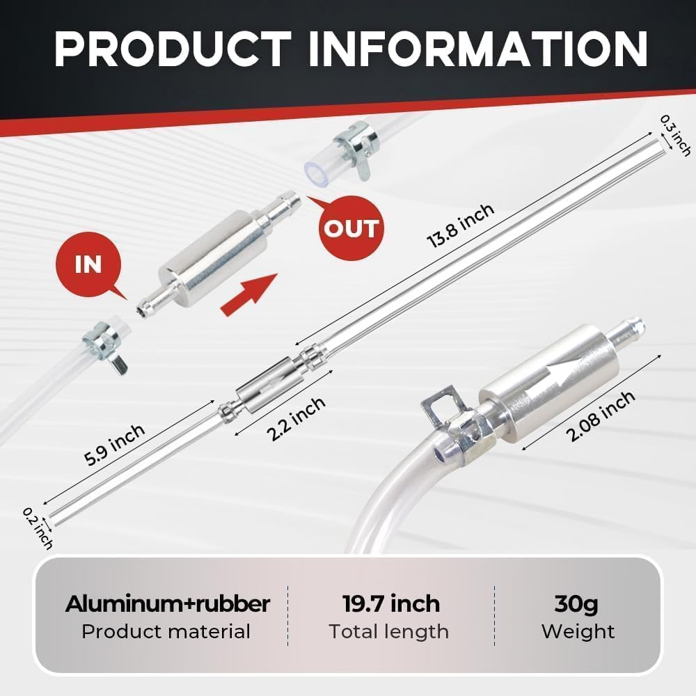Brake Bleeder Hose Kit with One Way Check Valve Tube for Hydraulic System Bleeding, Brake Fluid and Clutch Repair Tool for Car Motorcycle, Universal Bleeding Tool Kit for Automotive Maintenance image number 1