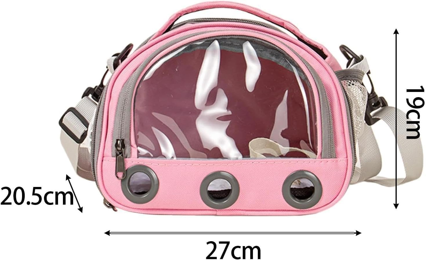 Hamster Travel Carrier Bag Guinea Pig Carrier Bag Travel Small Animals Chinchilla Outgoing Carrier Cage Carrying Shoulder Bag, Pink, S (Pink,Small)