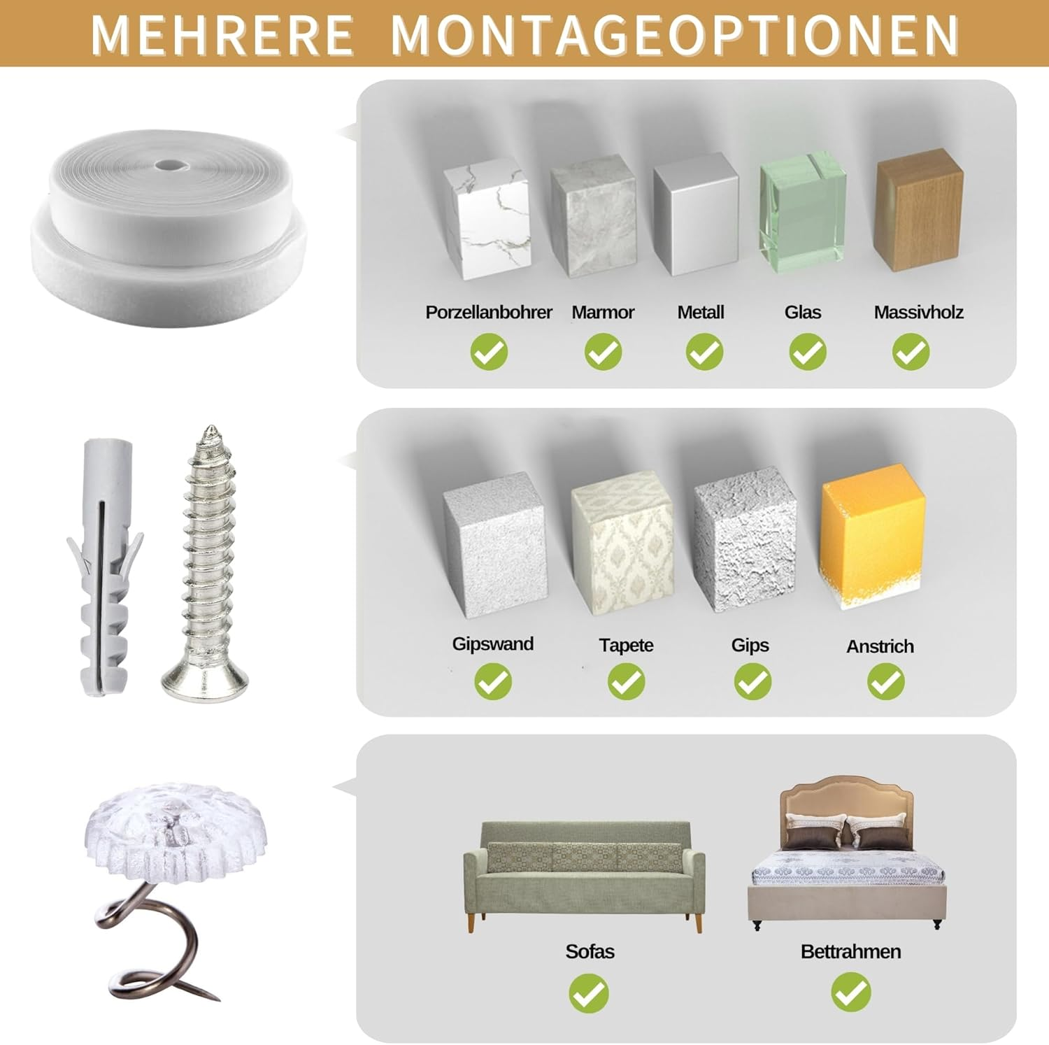 2-Piece Cat Scratching Mat Sisal Cat Scratching Mat for Cats with Adhesive Tape Cat Scratching Mat 50 &times; 25 Cm (Brown) image number 1