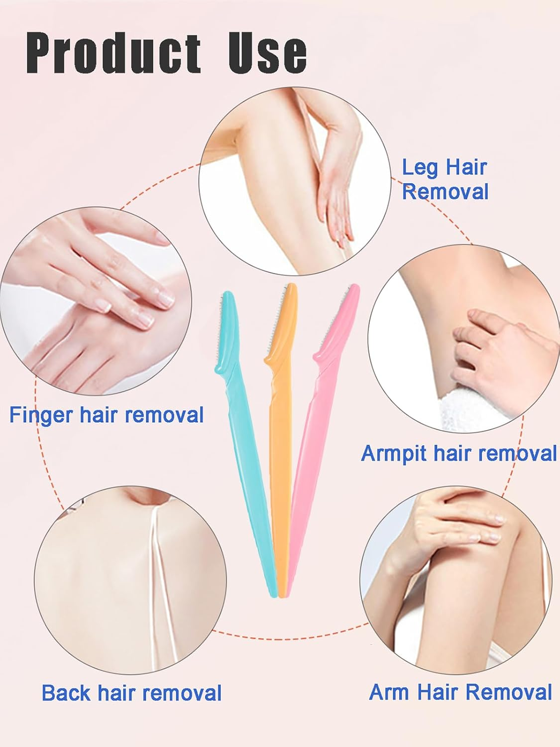 30Pcs Eyebrow and Face Razor for Women and Men - Multipurpose Hair Trimmer and Shaver with Protective Cover - Exfoliating Face Hair Removers - Easy to Use image number 5