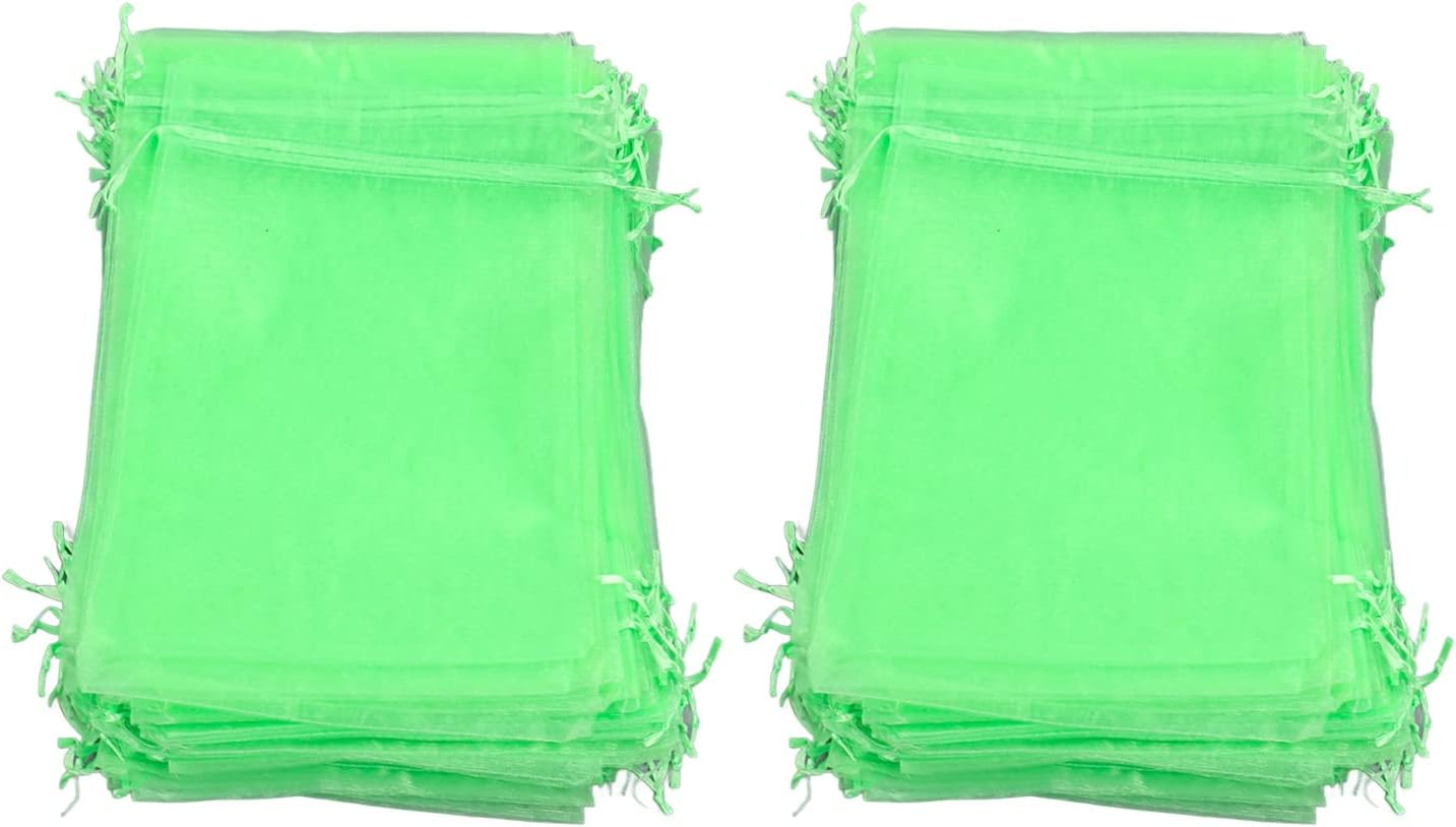 Jiawu 100PCS Fruit Protection Bags for Fruit Trees, Fruit Protection Netting Bags for Fruit Trees with Drawstring, Reusable Fruit Netting Bags for Protecting Fruits and Vegetables (20 * 30Cm) image number 1