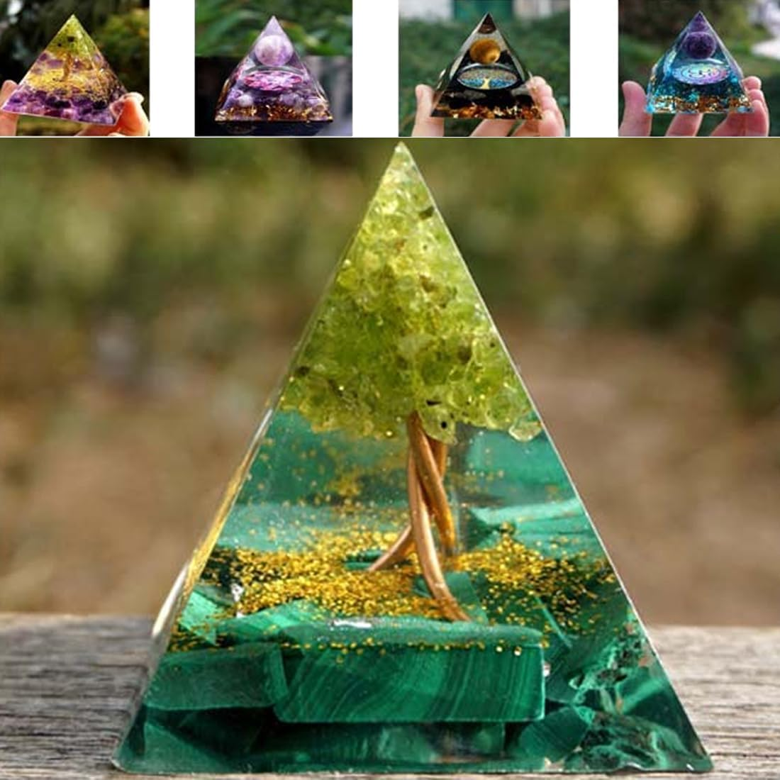 5Pcs Pyramid Silicone Moulds for Resin 3D Pyramid Resin Moulds Silicone Epoxy Molds for DIY Art Craft Making Jewelry Ornaments Homer Decor image number 1