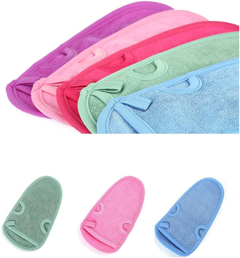 Ericotry 3PCS Bathing Shower Exfoliating Mitts Towel Soft Skin Care Face Body Wash Massage Spa Mittens for Adult and Kids(Color Random) image number 4