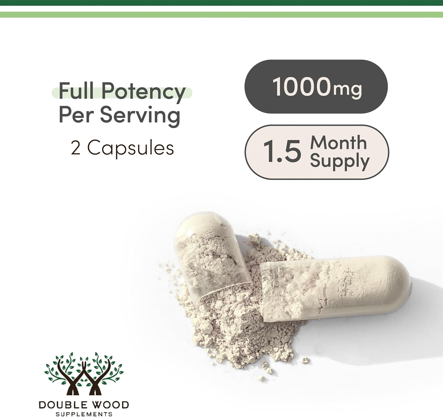 NAC Supplement (N-Acetyl Cysteine) 1,000Mg per Serving, 210 Capsules (Third Party Tested, Manufactured in the USA) by Double Wood Supplements image number 2