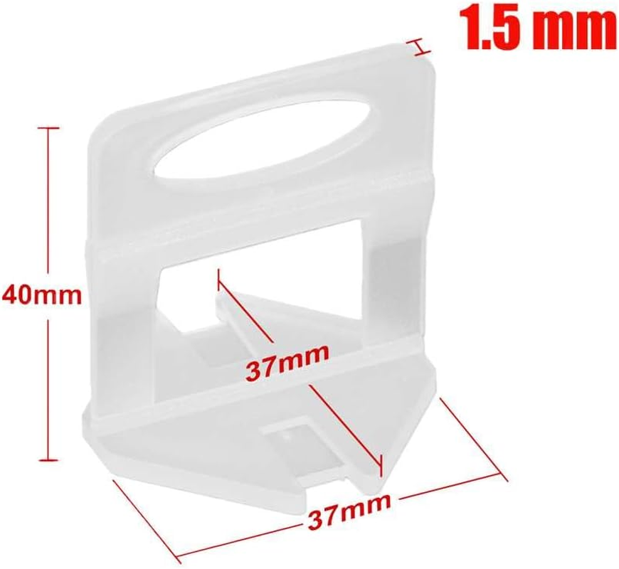 800 Pcs 1.5Mm Tile Leveling System Clips Levelling Spacer Tiling Tool Floor Wall image number 4