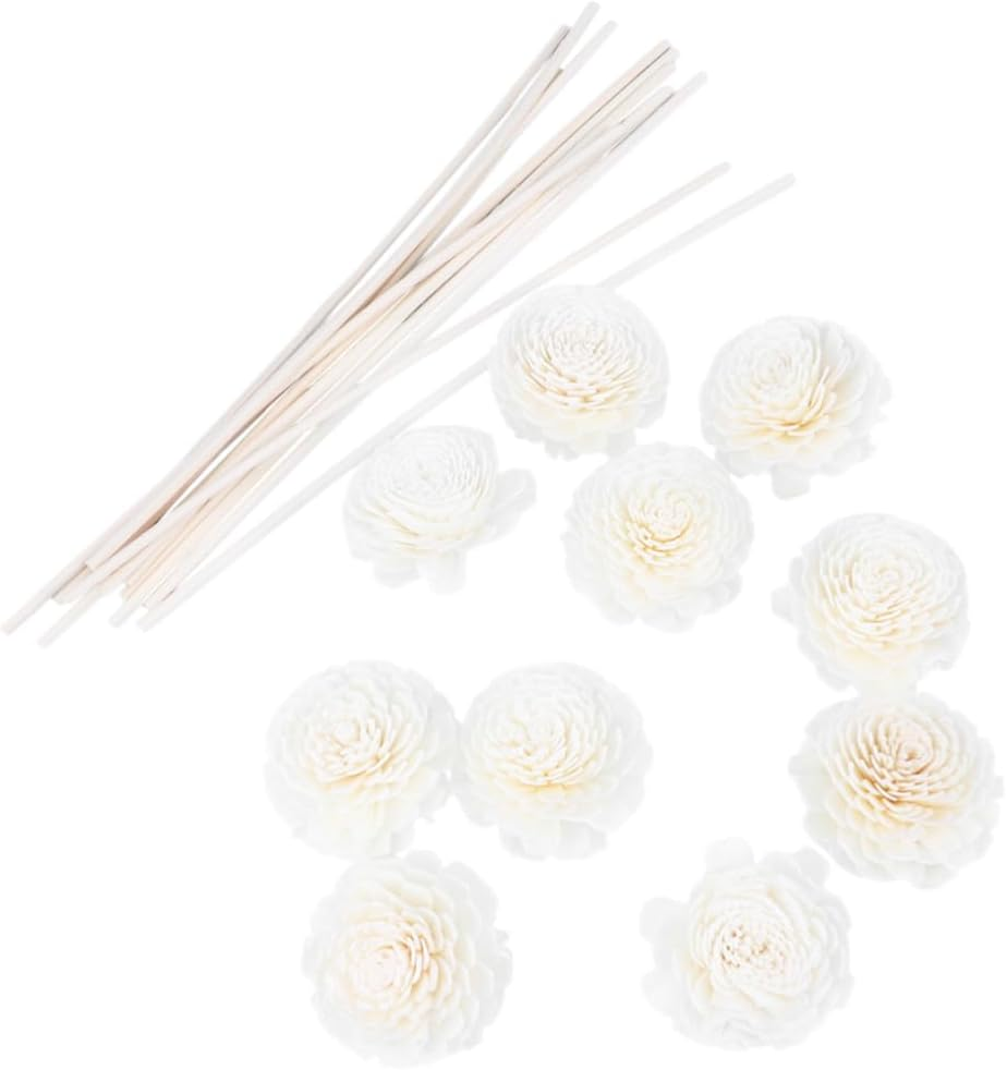 30Pcs Chrysanthemum Scented Rattan Reeds Sticks Natural Fragrance Aroma Diffuser Reeds Essential Oil Sticks for Home Decor