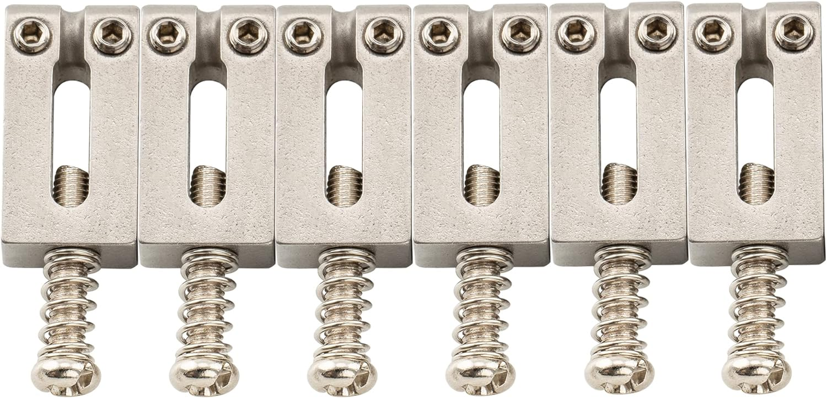 Musiclily Pro 10.5Mm Stainless Steel Modern Guitar Tremolo Bridge Saddles for Strat Tele Style Electric Guitar, Original Color (Set of 6)