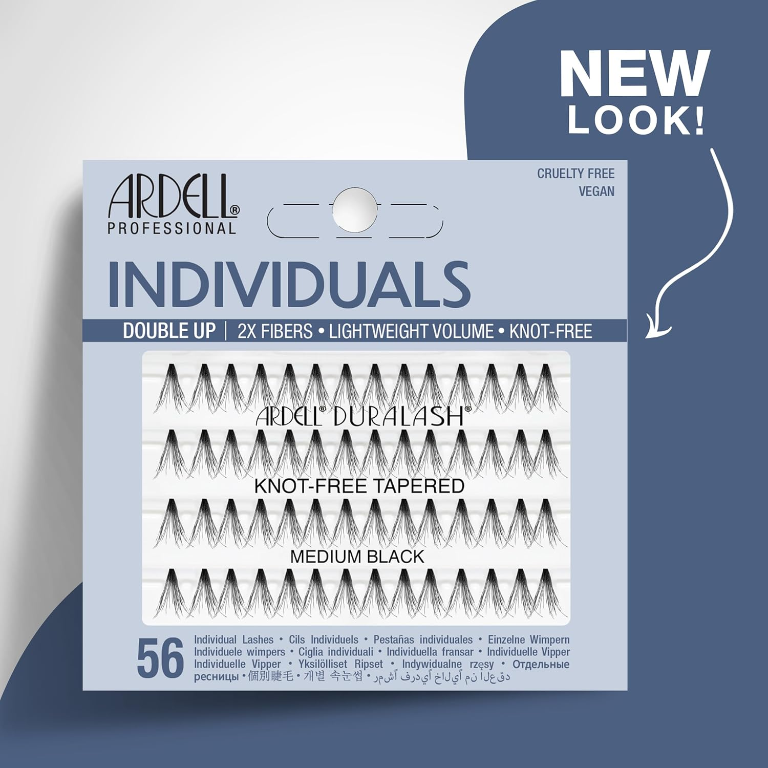 Ardell Double up Soft Touch Medium Individuals Lashes, Black, Medium