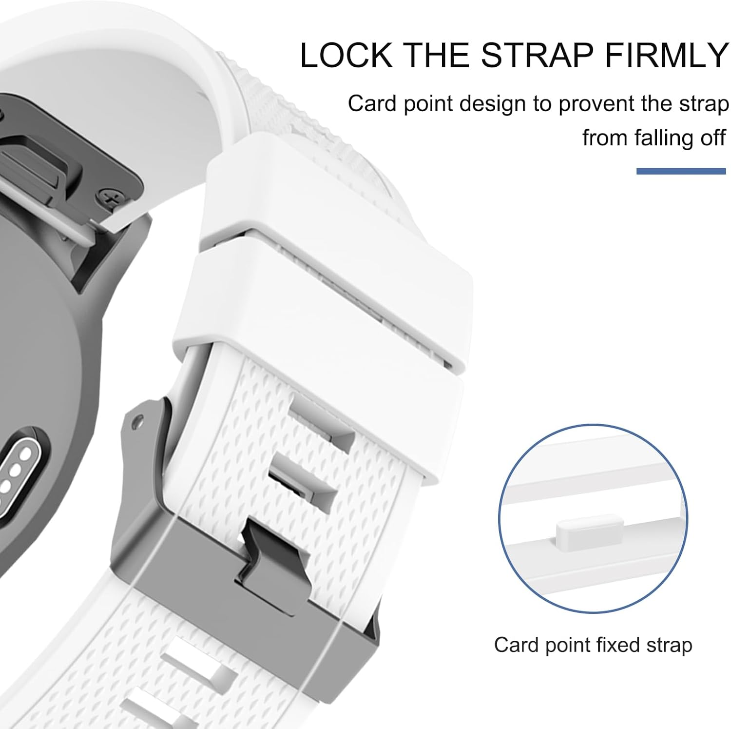 6 Pack Watch Band Keepers for Garmin Watch Bands, 18Mm/20Mm/22M Silicone Fastener Rings Watch Band Loops/Retainers image number 3