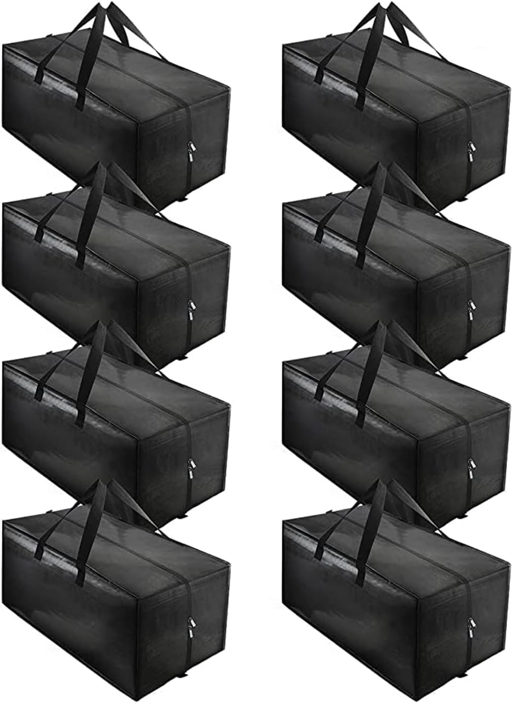8 Pack Moving Bags, Heavy Duty Extra Large Storage Bags, Moving Supplies Boxes, College Dorm Room Essentials, Clothes Storage Bins Packing Bags with Backpack Handles Zipper Compatible with IKEA Cart image number 2