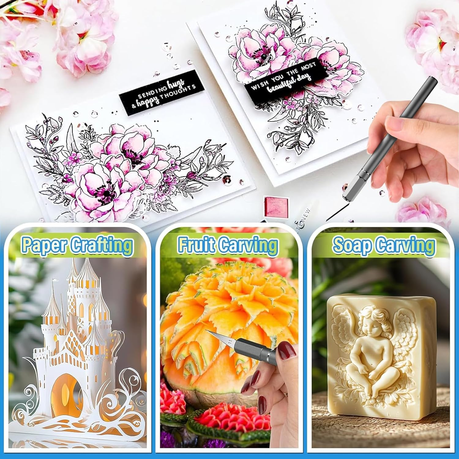 12 Pcs Exacto Knife Set with Case,For Crafting, Art, Hobby Knife for Fondant, Craft Knife Exacto, Precision Knife for Crafts, Leather, Art Knife Se.Precision Knife with #11 Blades (Gray)