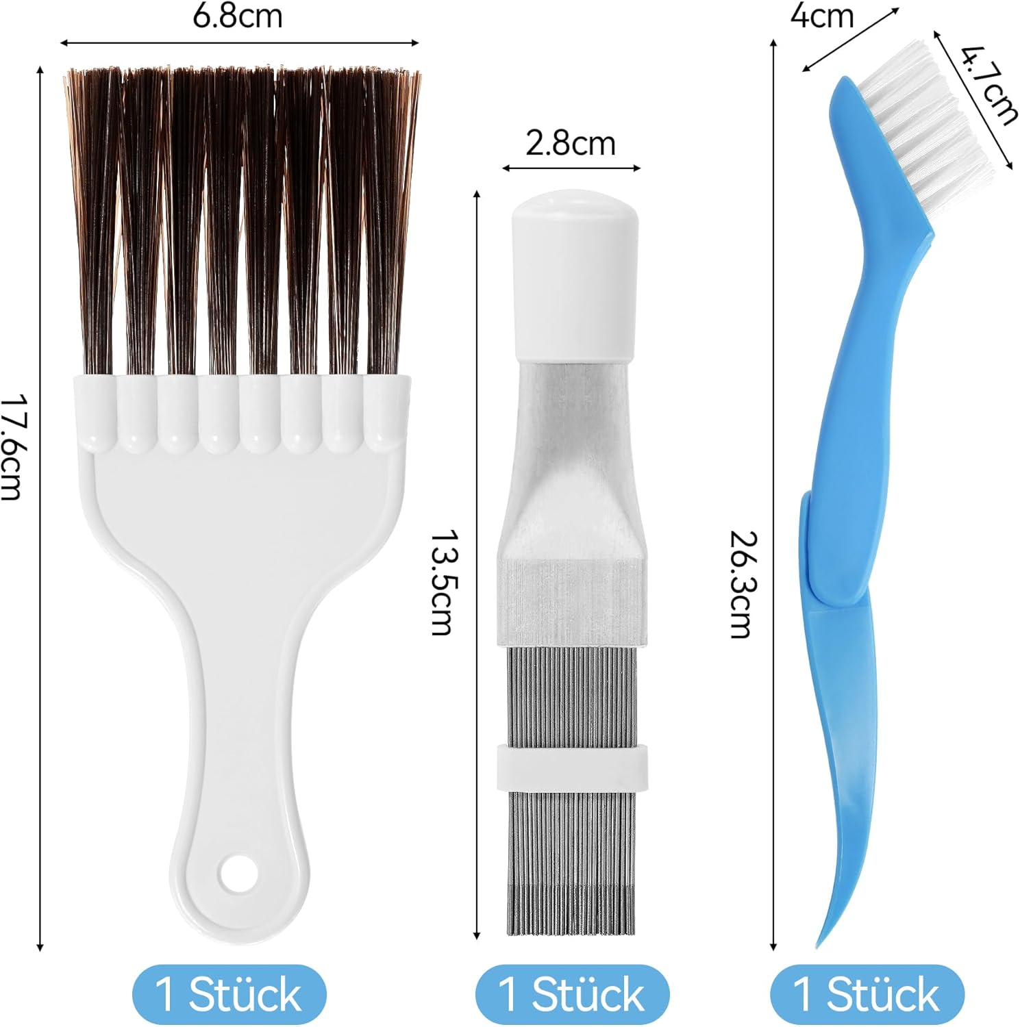 Pack of 3 Air Conditioning Condenser Fin Comb, Condenser Cleaning Comb, Air Conditioning Slats Comb, Air Conditioning Comb (3)