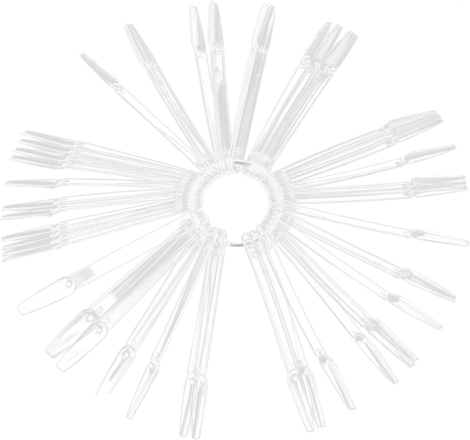 CIYODO 100Pcs Nail Colour Display Tips Transparent Nail Polish Color Sample Sticks for Professional for Painting and Color Showcase image number 3