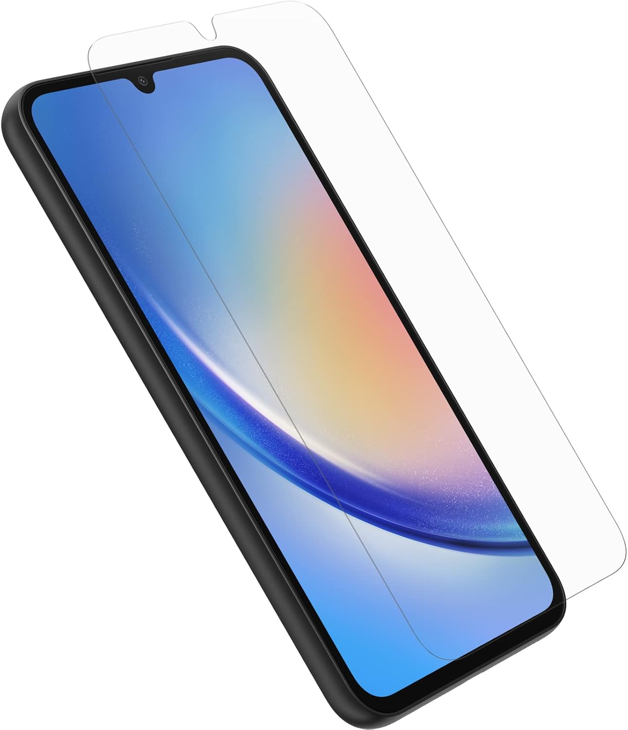 Otterbox Trusted Glass Screen Protector for Samsung Galaxy A34 5G, Tempered Glass, X2 Scratch Protection, Drop Defense for Shatter Protection image number 2