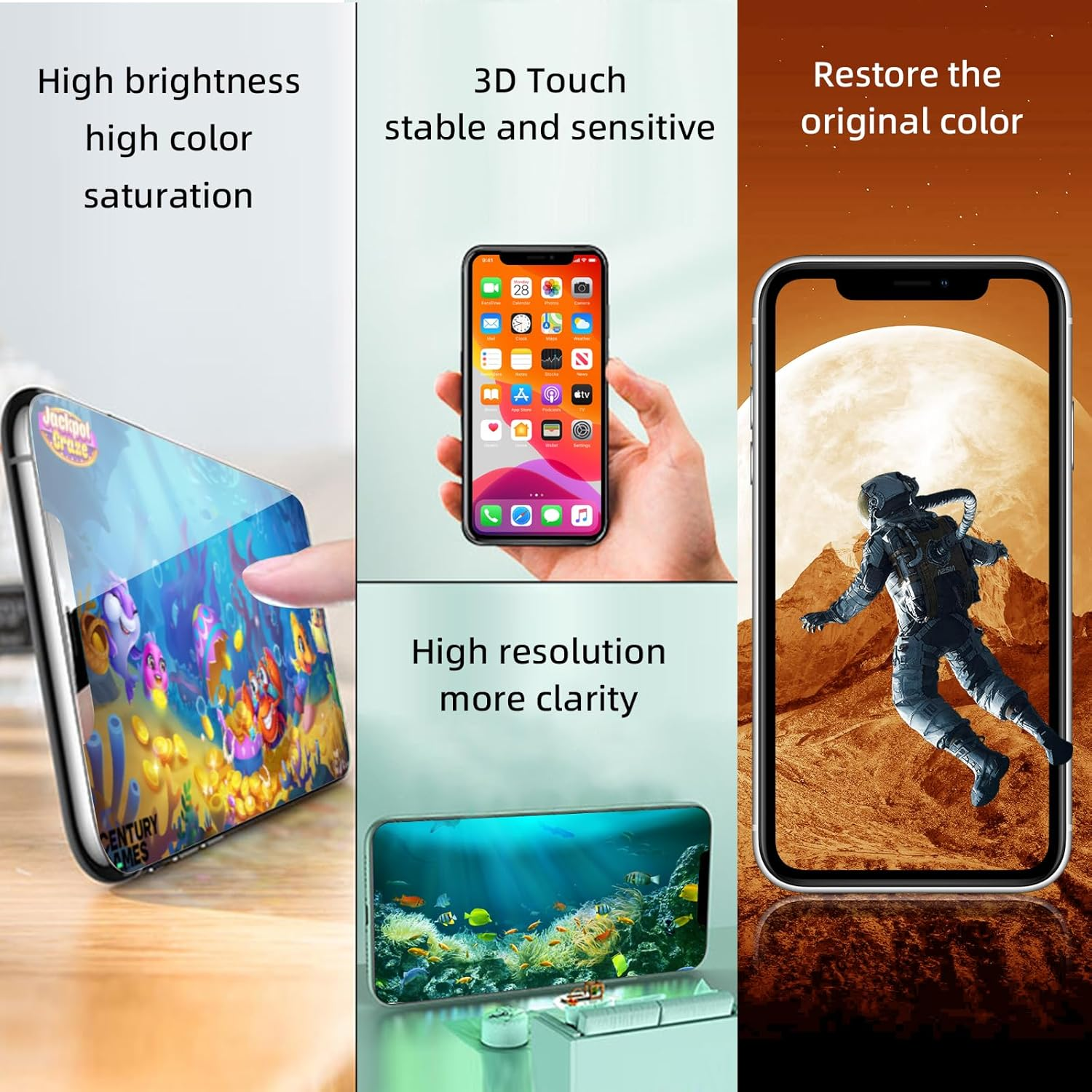 DTD Screen for Iphone 12 Pro Max 6.7 Inches LCD COF Full HD Touch Screen Digitizer Assembly with Complete Repair Kit Waterproof Adhesive Screen Protector for A2342, A2410, A2412, A2411 image number 3