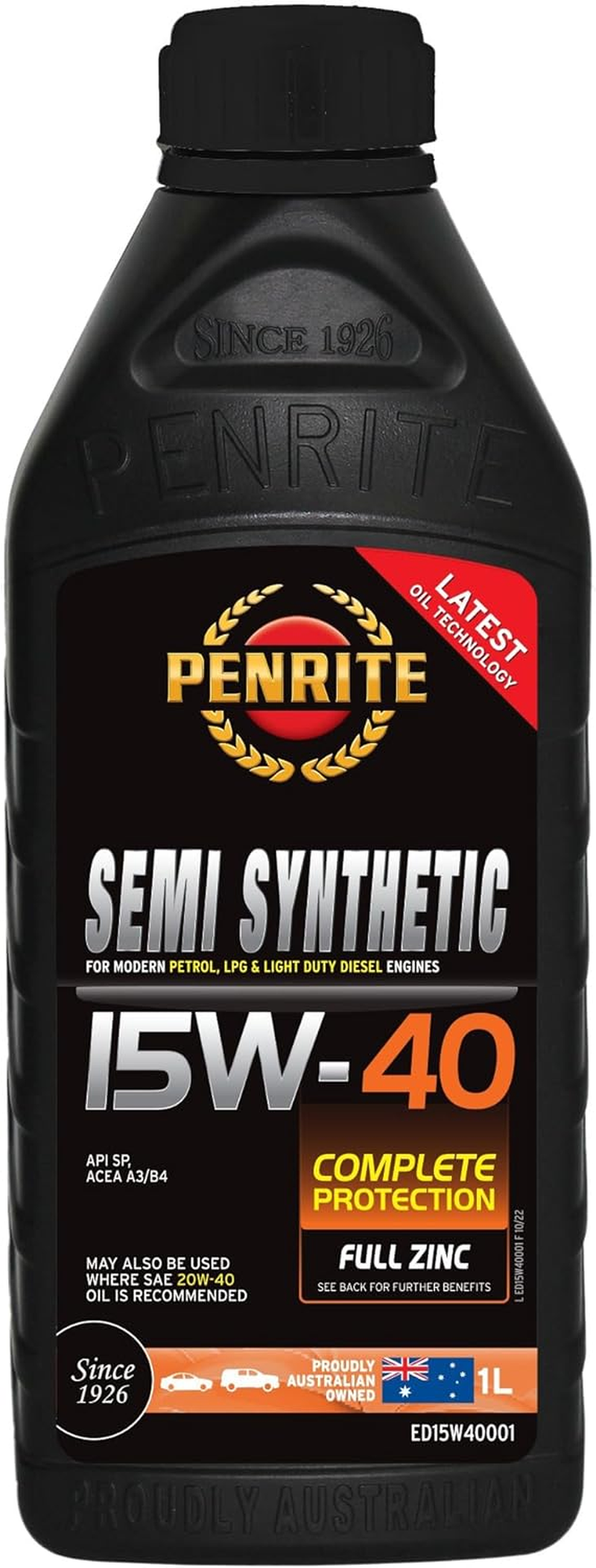 Penrite Semi Synthetic 15W40 Engine Oil 1 Litre