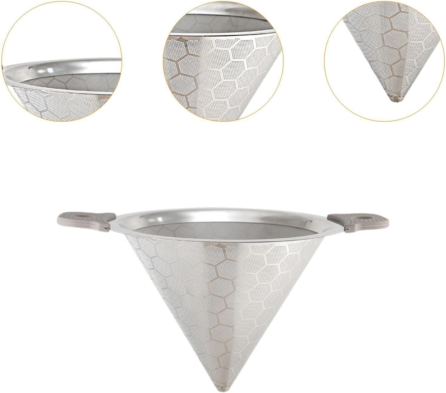 Fonowx Coffee Filter Cup Holder Double Handle Tea Leaf Funnel for Coffee Espresso image number 1