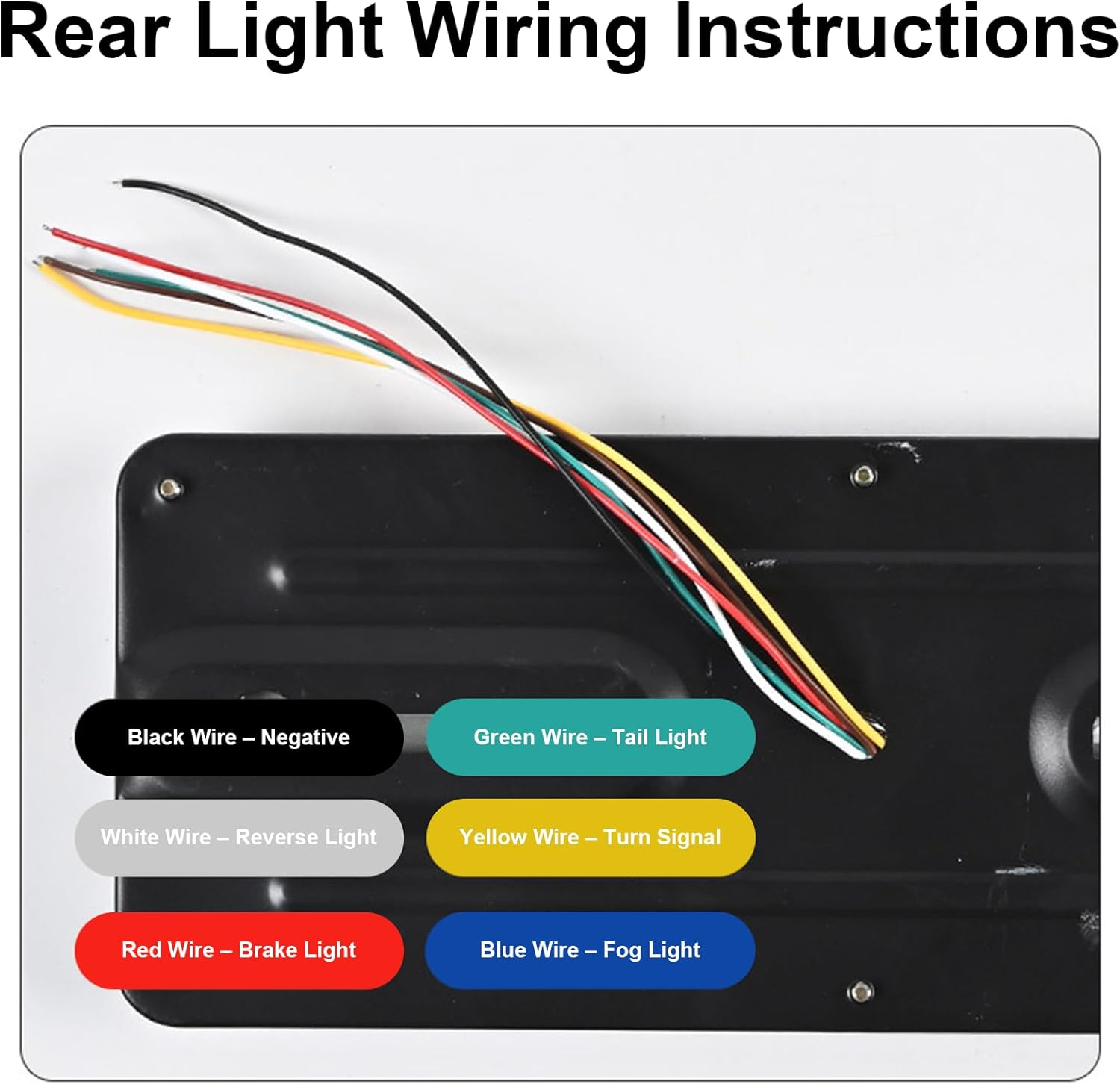 LED Trailer Tail Lights 2Pcs Waterproof Truck Rear Lights with Brake and Turn Signal for RV UTV Lorry Pickup image number 4