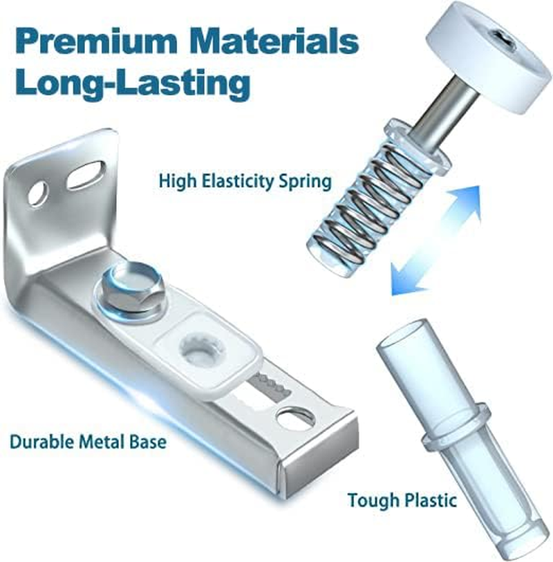 Bifold Door Hardware Kit, 2 Packs Pantry Closet Door Repair Kit Accordion Barn Folding Door Hardware Kit with 7/8" Guide Wheel Track, 3/8" Pivot, Include Bottom Pivots, Bracket & Guide Wheel Door