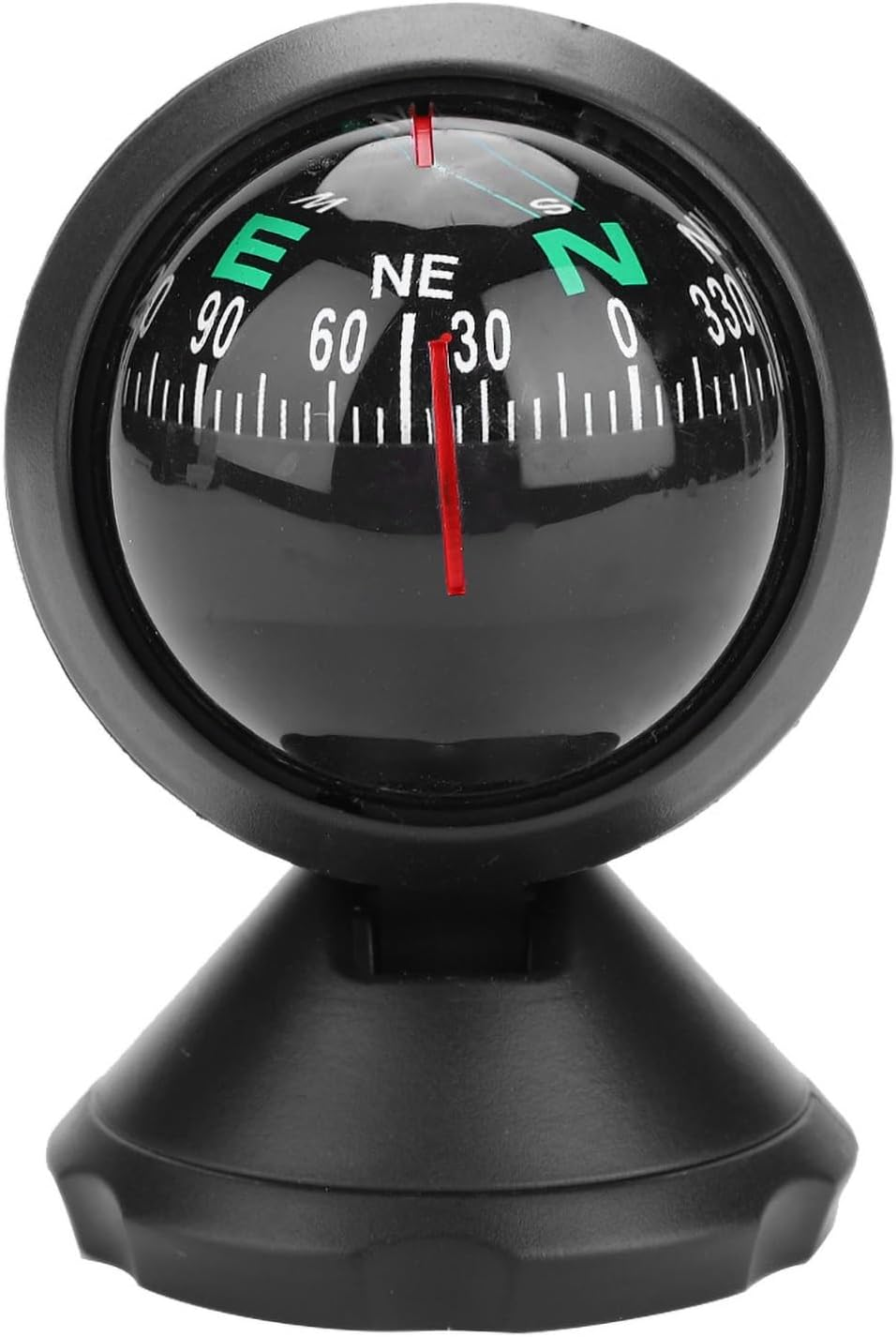 Ball Compass for Vehicle Boat, Electronic Adjustable Black Night Vision with Mounting Bracket, Easy Direction Reading, Sturdy and Durable image number 2