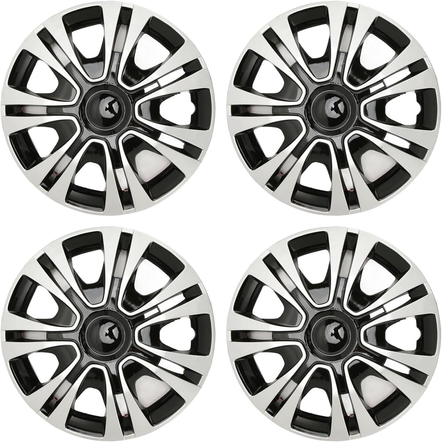 Wheel Hub Cap, Stylish Snap on 4PCS 15In Wheel Rim Protector For image number 5