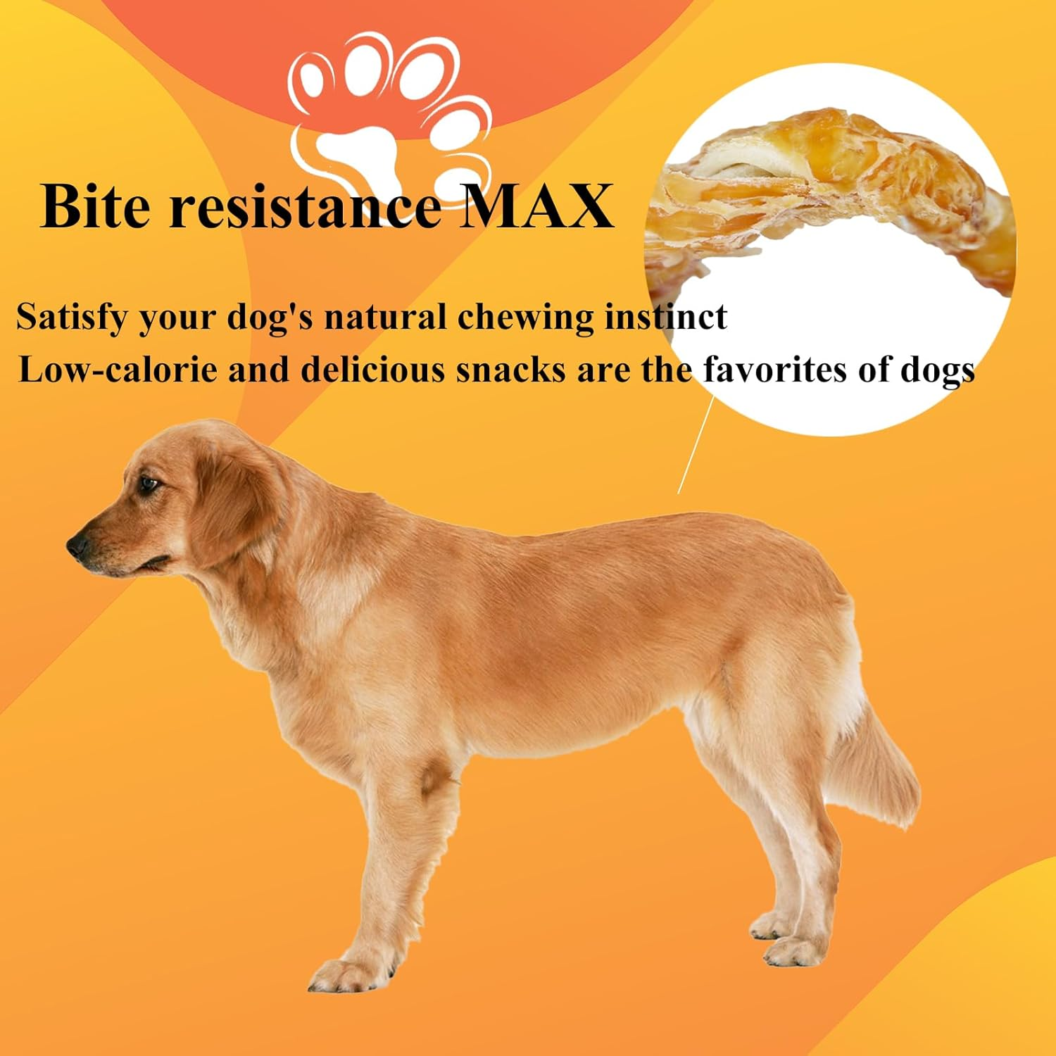 Jijycal Dog Treats Chicken Rawhide Rolls，Teeth Grinding and Cleaning，Natural Ingredients，200G/7.05Oz，For All Breeds image number 5