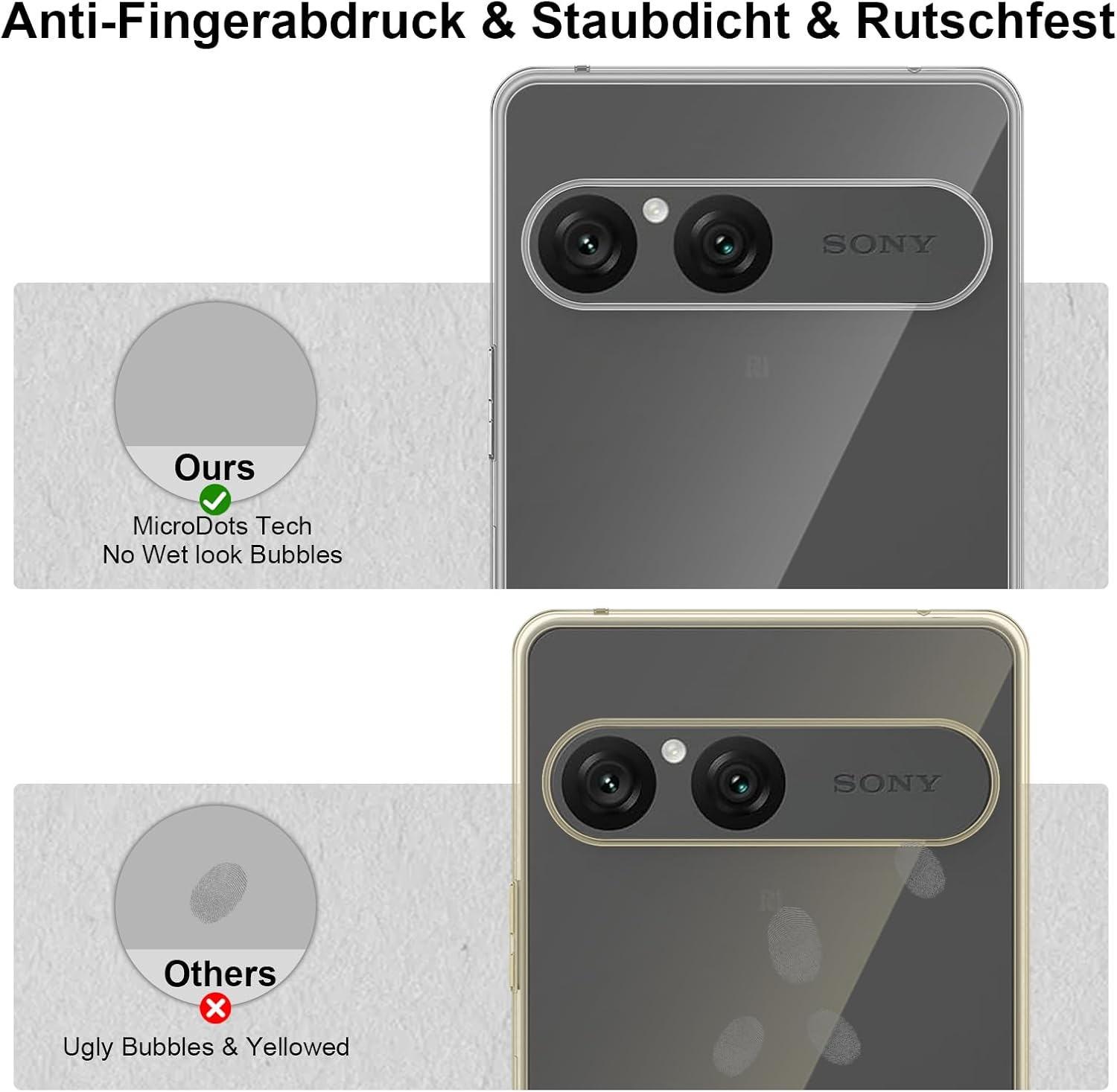 Hidwee Crystal Clear Case Compatible with Sony Xperia 10 VII Case, Non-Yellowing Clear Ultra Thin Soft Silicone TPU Mobile Phone Case Shockproof Scratch-Resistant Anti-Fall Protective Case - Google Pixel 10 Pro Xl-Pcktm image number 2