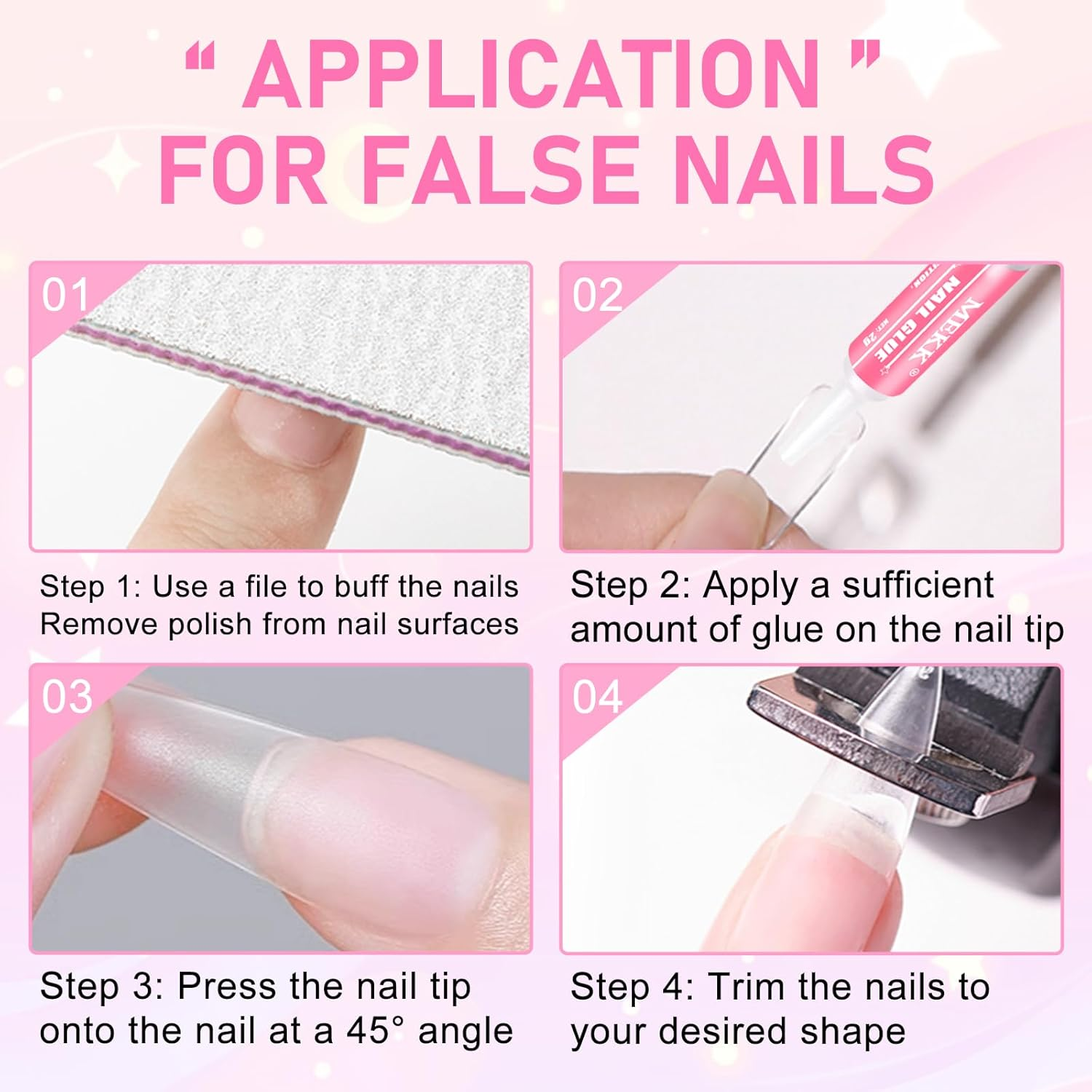 MEKK Nail Glue,Super Strong & Long-Lasting Nail Glue for Acrylic Nails,Press Ons & Nails Tips,Professional Adhesive for Nail Art Supplies,0.07Oz/Pcs (12PCS) image number 3