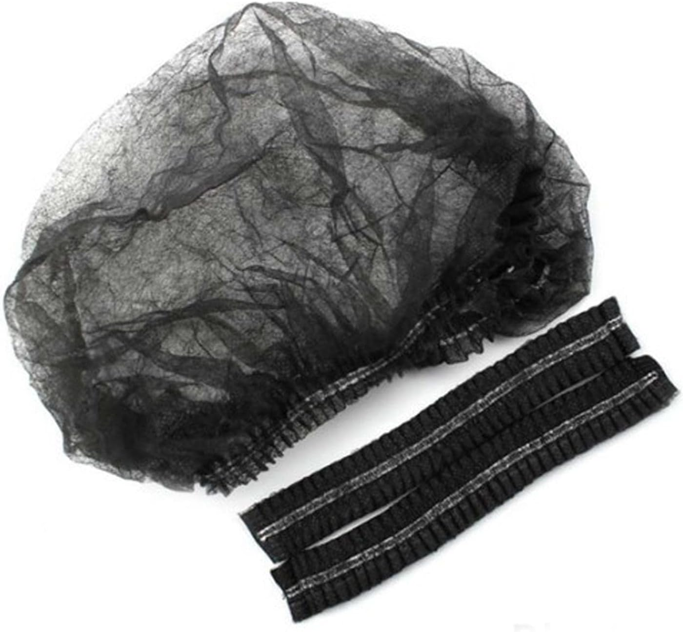 NC Hair - 100 Pieces Disposable Shower S Hair Bonnet, Made of Quality Material, No Peculiar Smell, Healthy and Soft, Safe to Use - Black, 21Inch image number 6