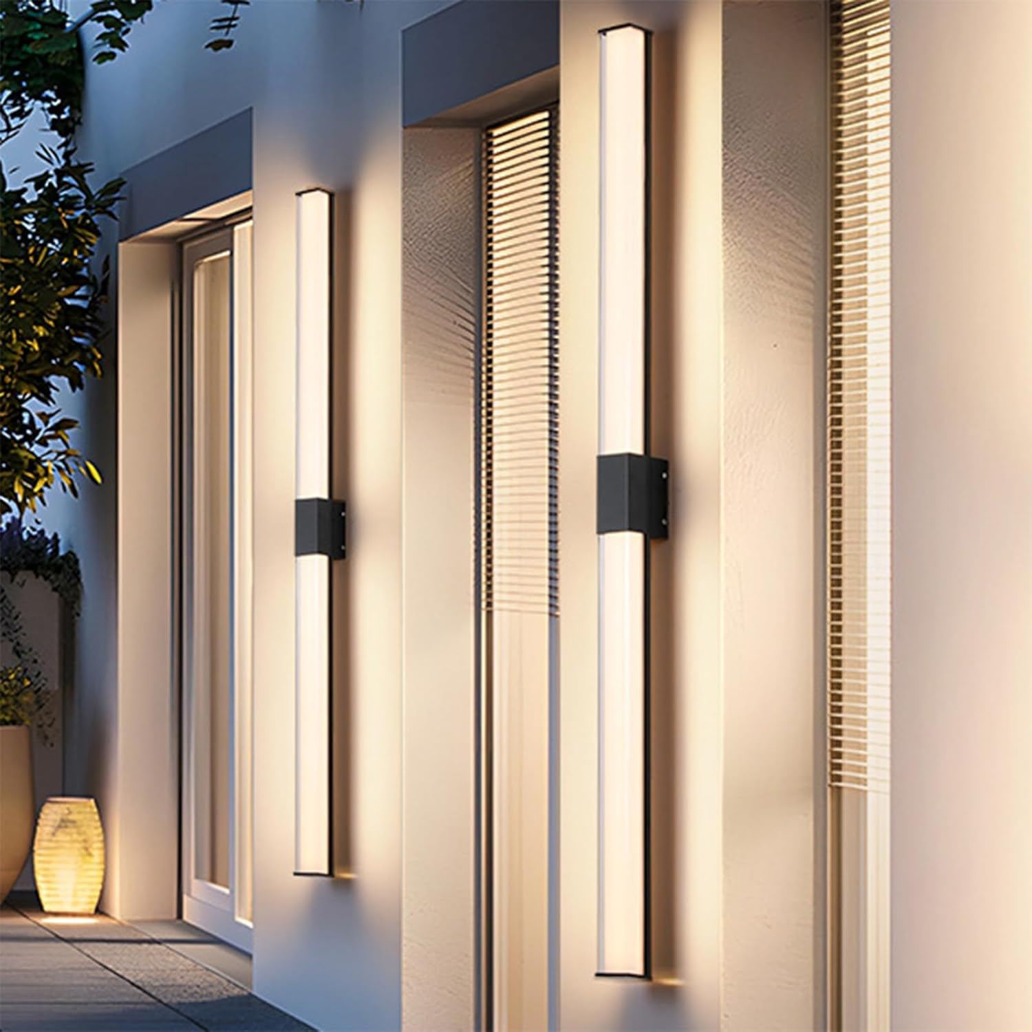 Outdoor LED Long Wall Sconce Modern Acrylic Wall Lights Outside/Indoor Garden Wall Lamps IP65 Waterproof 3000K/4000K/6500K for Hallway Villa Balcony Patio Garage (White Light,150Cm) XXZ image number 3