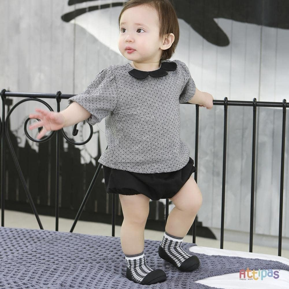 Attipas Baby Shoes Socks Rubber Sole First Walker Soft Cotton Ideal Baby Registry Gifts
