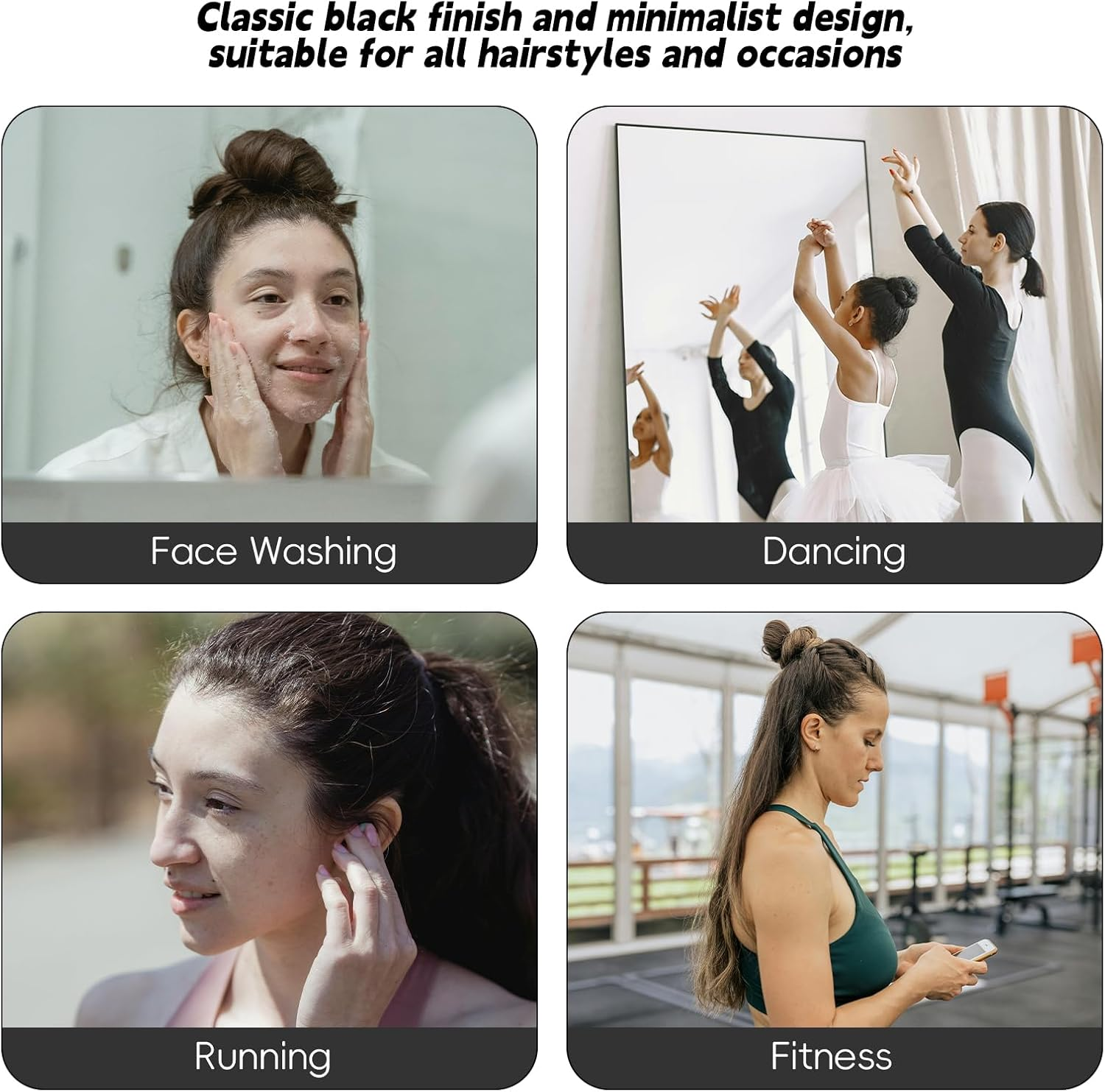 Hzqzaoan 5Pieces Plastic Thin Skinny Headbands，Plastic Headbands with Double Row Teeth, 12.5Cm, Black - Classic Black Headband and Versatile Hairband for Women and Girls Daily Use image number 3